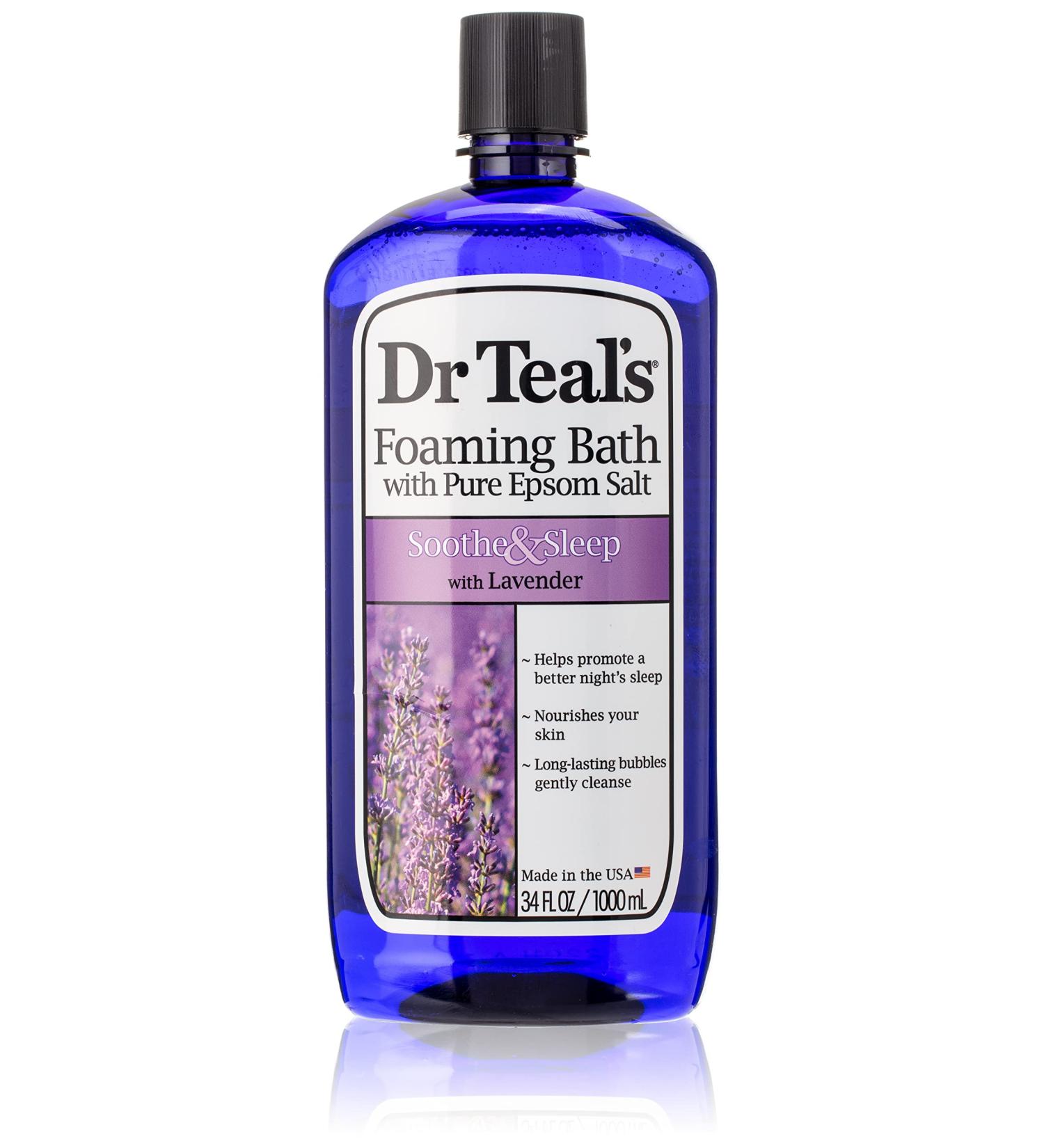 Dr Teal's Epsom Salt Foaming Bath - Soothe & Sleep Lavender 34 oz - Buy Online on GoSupps.com