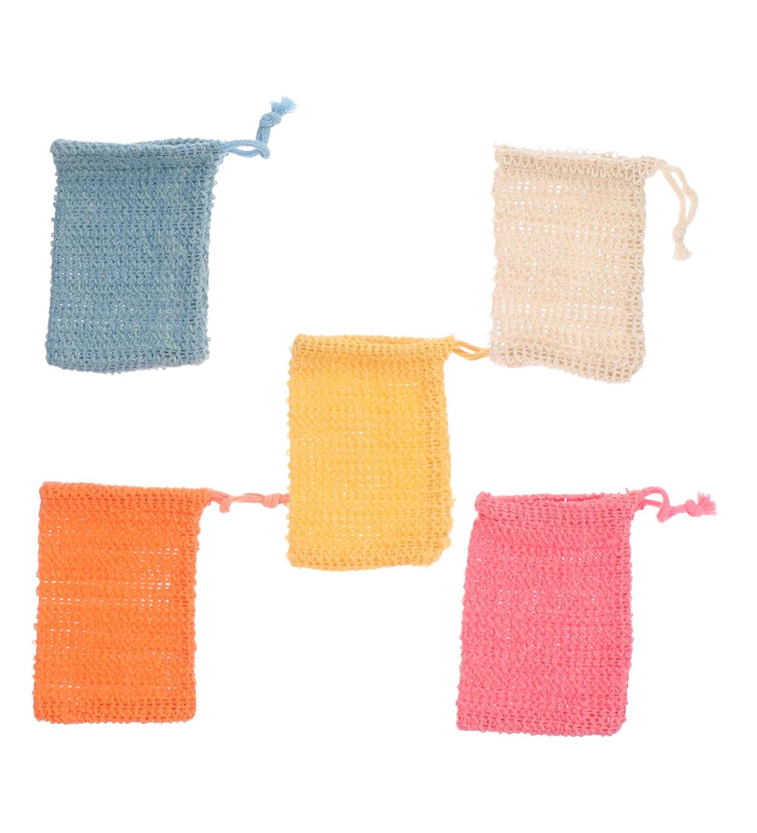 VINTORKY 5pcs Soap Storage Bag Foaming Soap Bag Mesh Soap Saver Exfoliating Soap Bag Shower Soap Cotton Linen - Buy Online on GoSupps.com