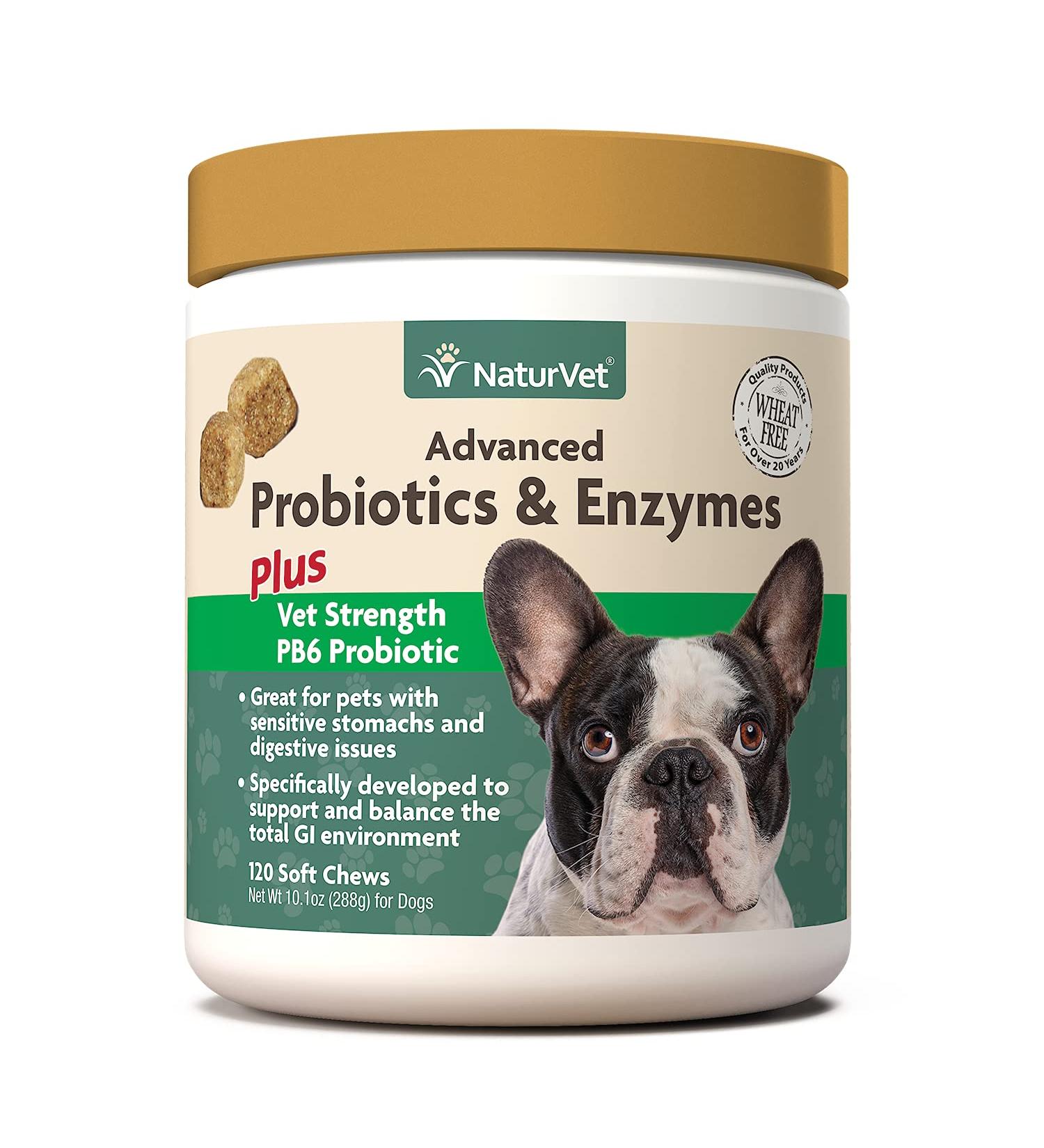 NaturVet Advanced Probiotics & Enzymes for Dogs - Vet Strength PB6 Probiotic Soft Chews (120 Count) - Buy Online on GoSupps.com