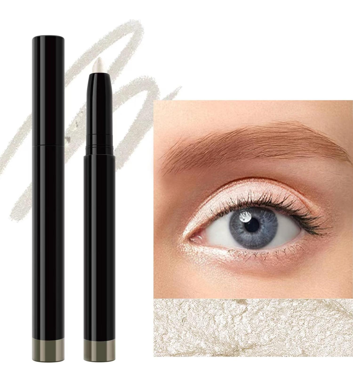 2 in 1 White Cream Eyeliner Pencil & Eyeshadow Stick - Sharpenable Waterproof Long-Lasting Makeup (#01 - Buy Online on GoSupps.com