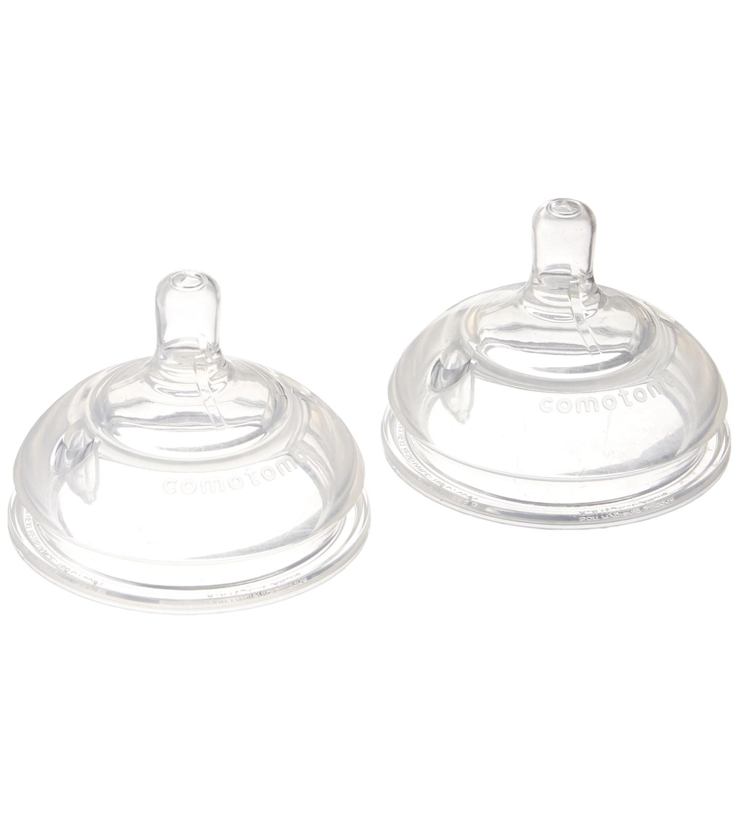 Comotomo Replacement Nipples in Variable Flow for Ages 6 Months (2-Pack)
