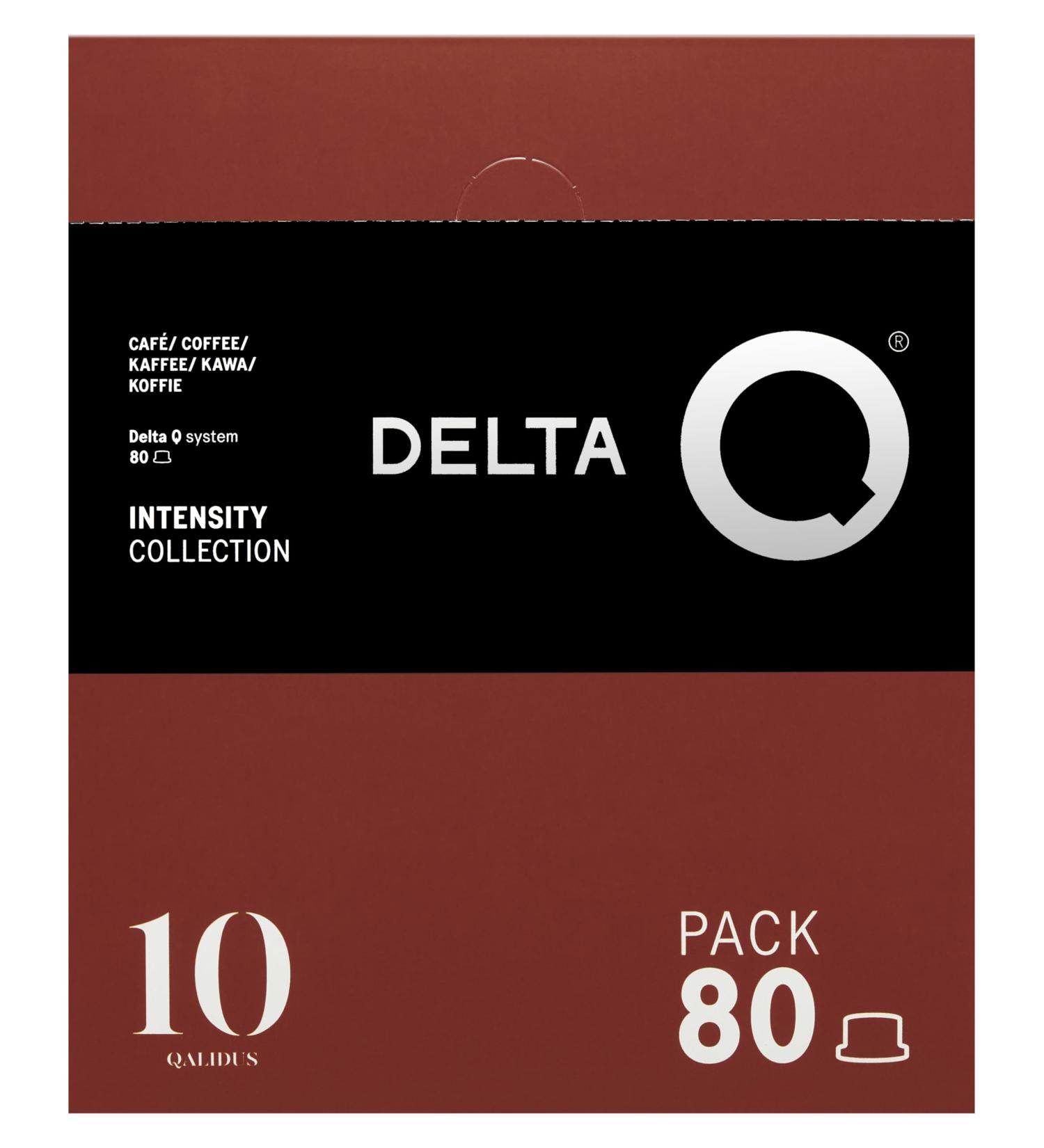 Delta Q Capsules de Caf Qalidus Intensit 10 Pack 80 Compatibles avec les Machines Delta Q Espresso Intense aux Notes de Caramel - Buy Online on GoSupps.com