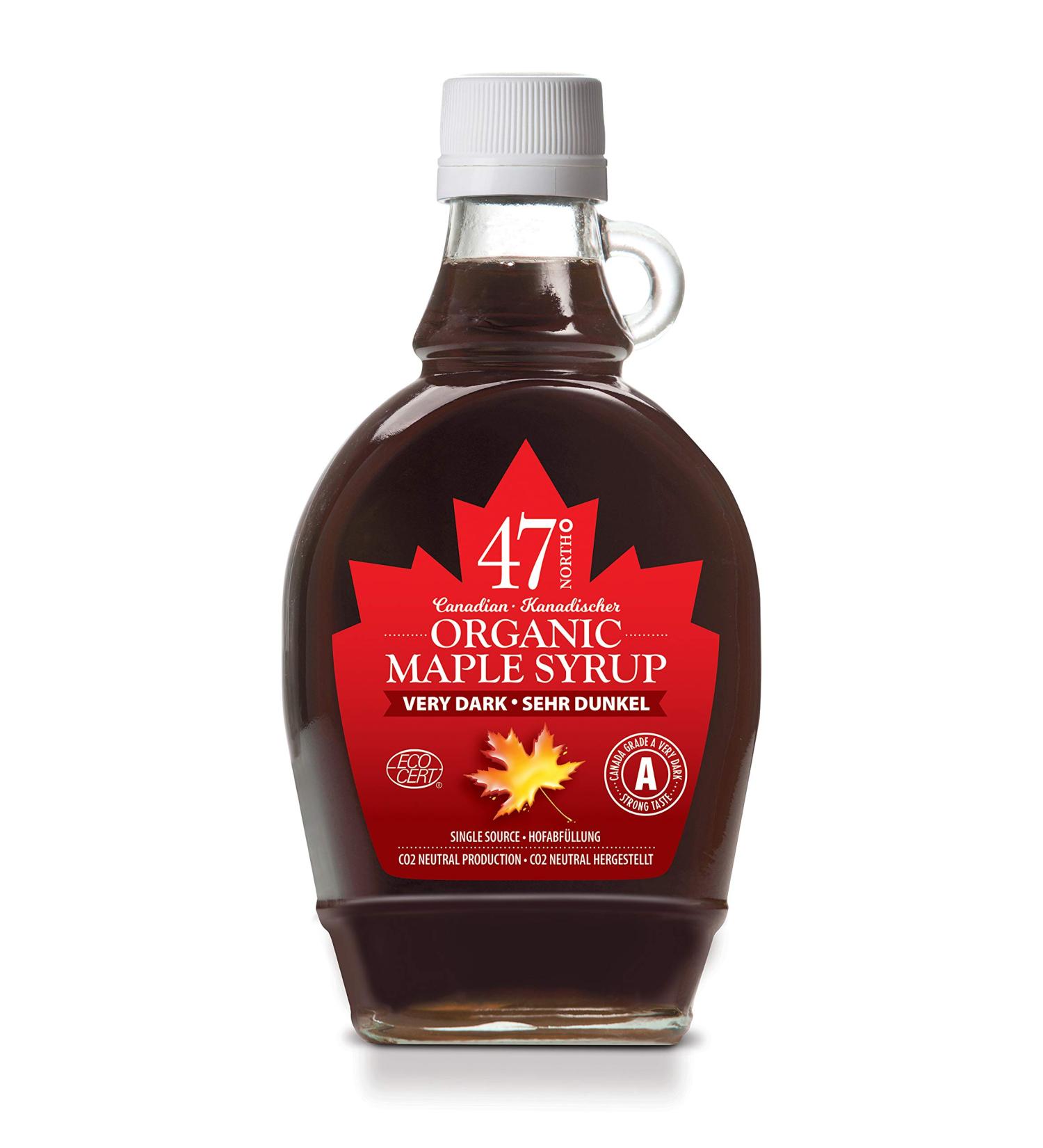 Buy 47 North Canadian Bio Ahorn Syrup - Very Dark Grade A Gluten-Free Vegan Organic Maple Syrup (250g) for Pancakes & More - Buy Online on GoSupps.com