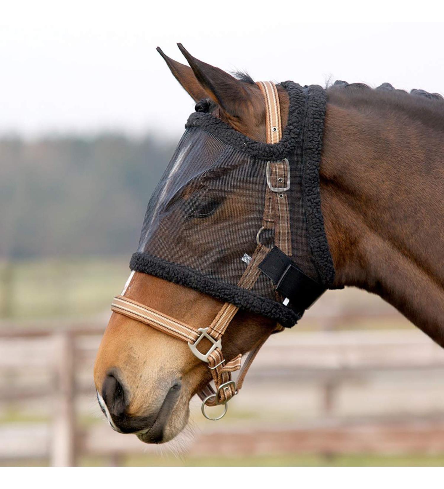 QHP Fly Mask Without Ears - Black Shetty Size | Premium Protection for Your Pony - Buy Online on GoSupps.com