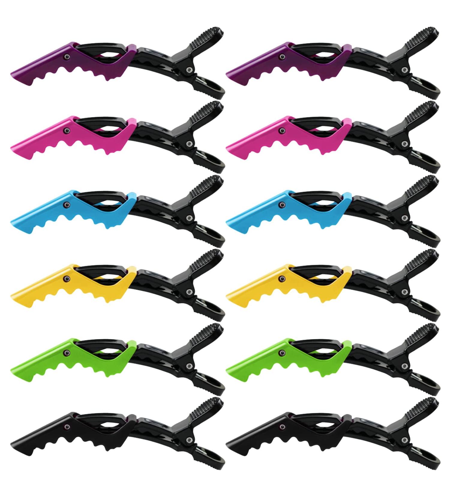 Professional Crocodile Hair Clips - 12 Count Pack for Hair Styling and Hairdressing - Buy Online on GoSupps.com