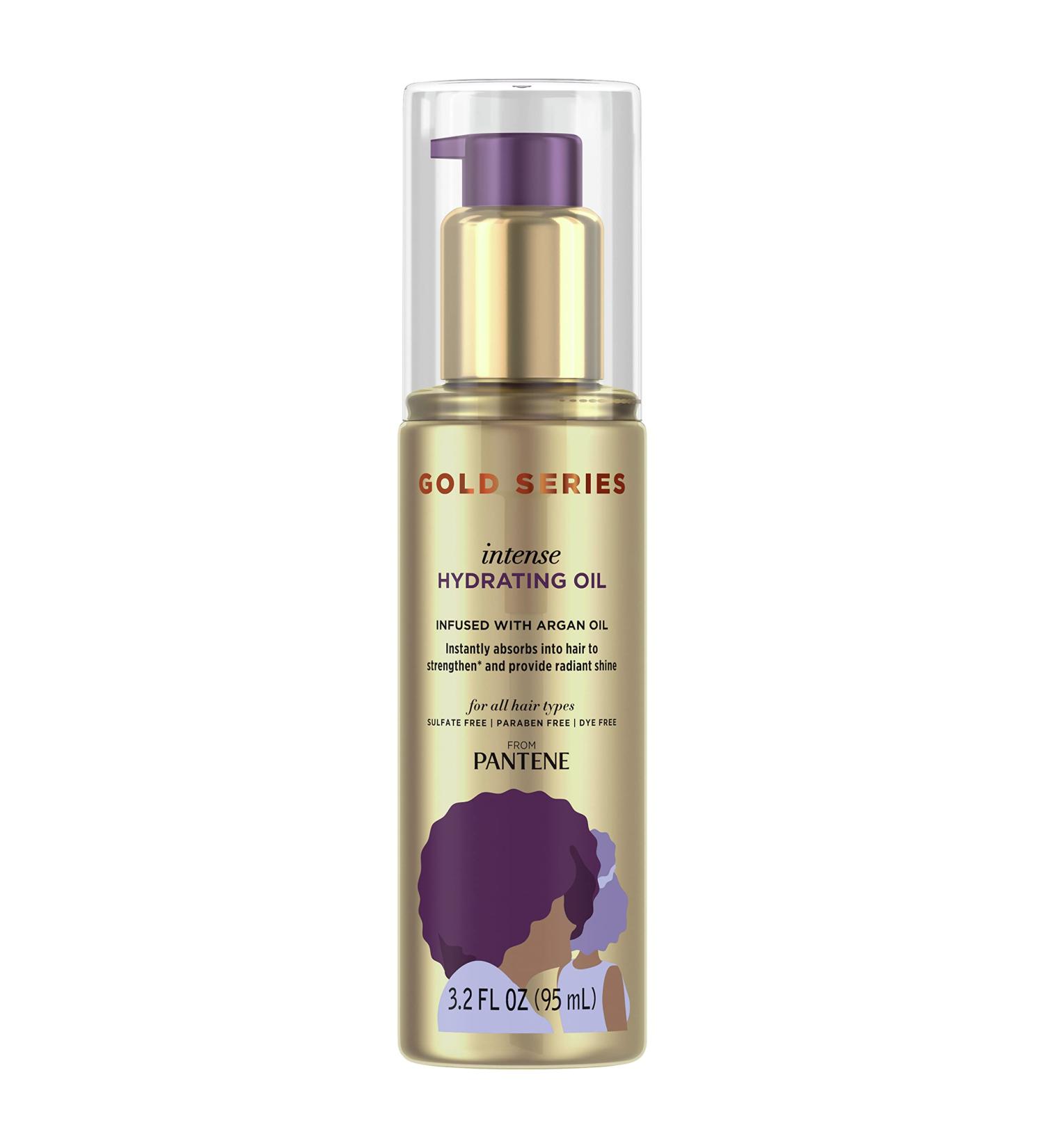 Pantene Sulfate-Free Hair Oil Treatment | Pro-V Gold Series for Natural & Curly Hair | Intense Hydration | 3.2 fl oz - Buy Online on GoSupps.com