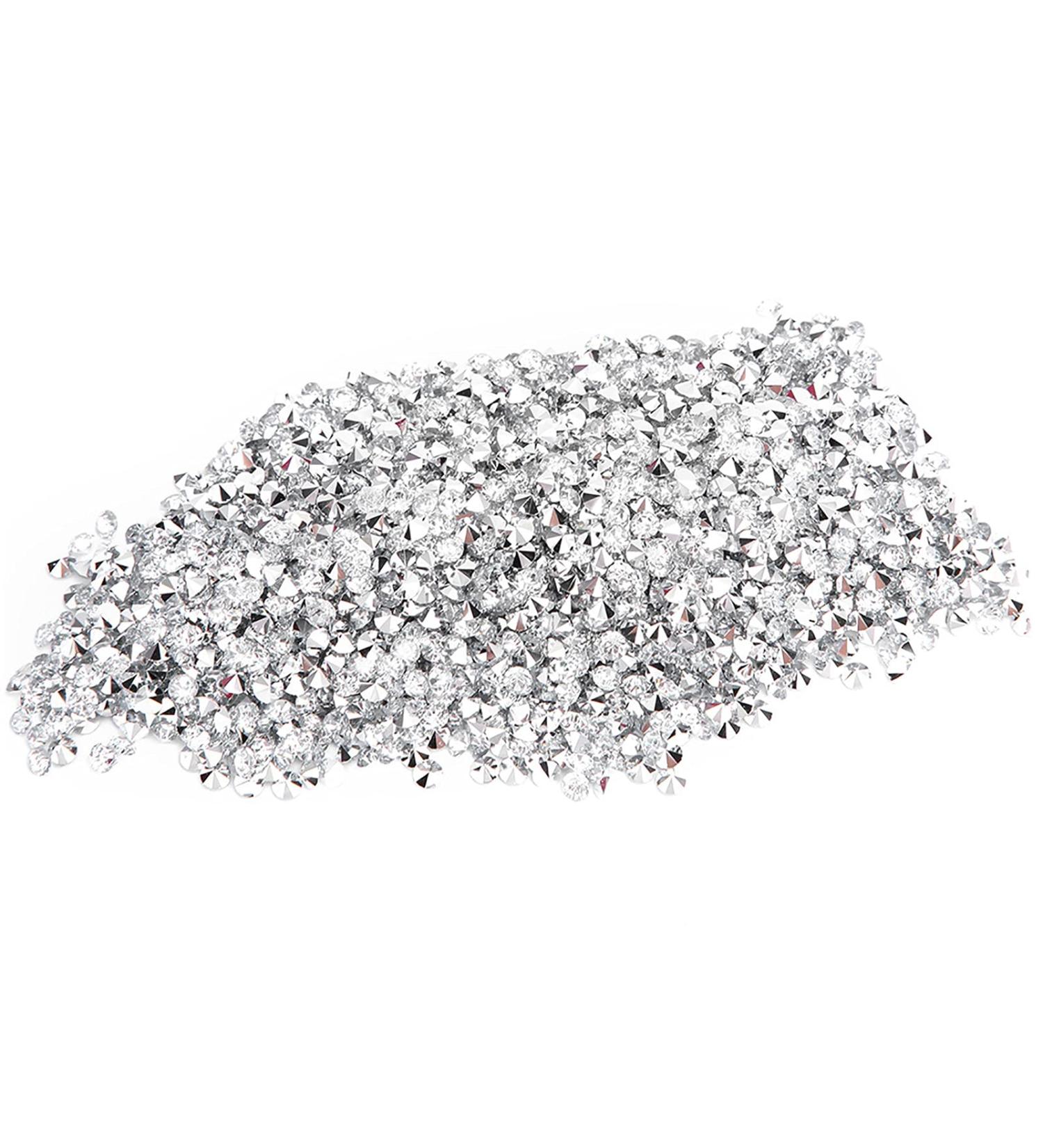 3Mm Manicure Decoration for Beauty Mobile Phone Pointed Plate Pointed Pen for Holder Filled With Plated Rhinestones Crafts Hobbies (white on silver) - Buy Online on GoSupps.com