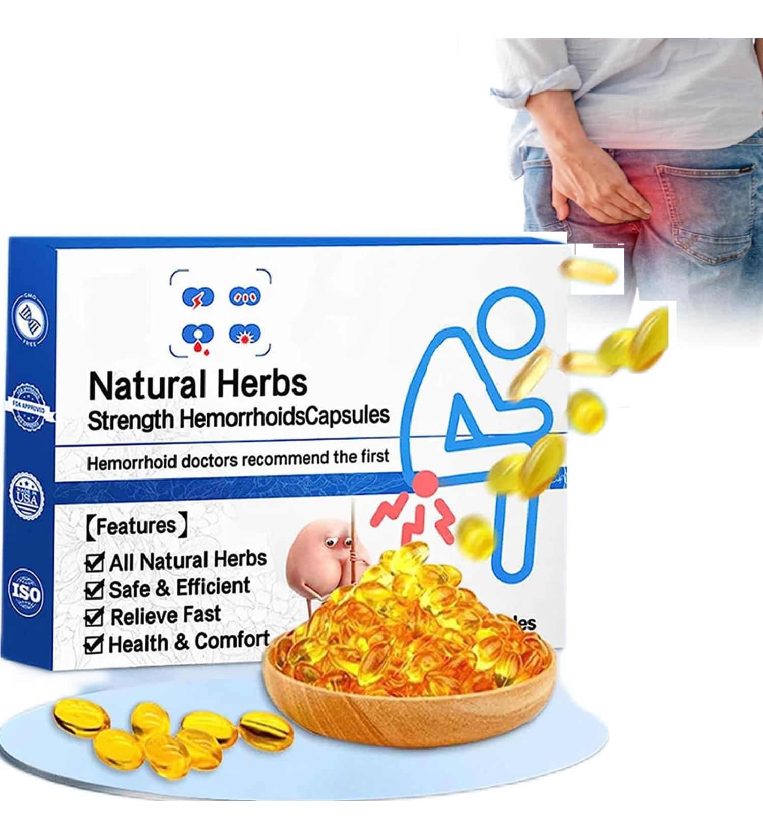 Heca Natural Herbal Hemorrhoid Capsules - Rapid Relief Suppository for Hemorrhoids (1pcs) - Buy Online on GoSupps.com