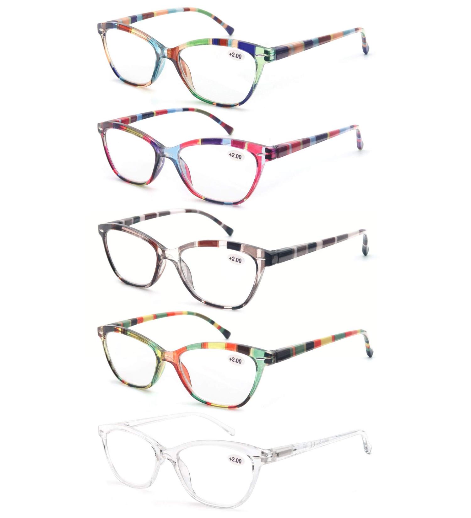 MODFANS Set of 5 Fashionable Reading Glasses for Women - Comfortable +0.75 Vision Aid in 5 Stylish Colors - Buy Online on GoSupps.com