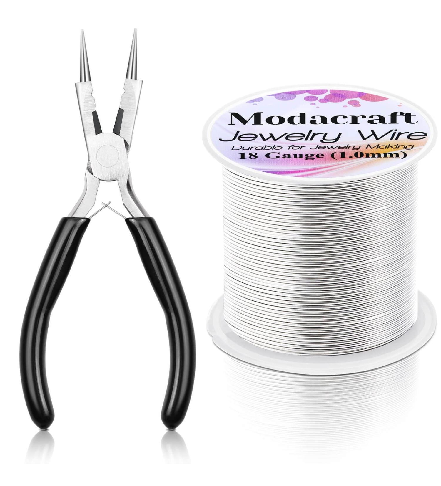 65FT 18 Gauge Silver Jewelry Wire with 4 in 1 Plier Set - Tarnish Resistant Copper Wire for Jewelry Making and Crafting - Buy Online on GoSupps.com