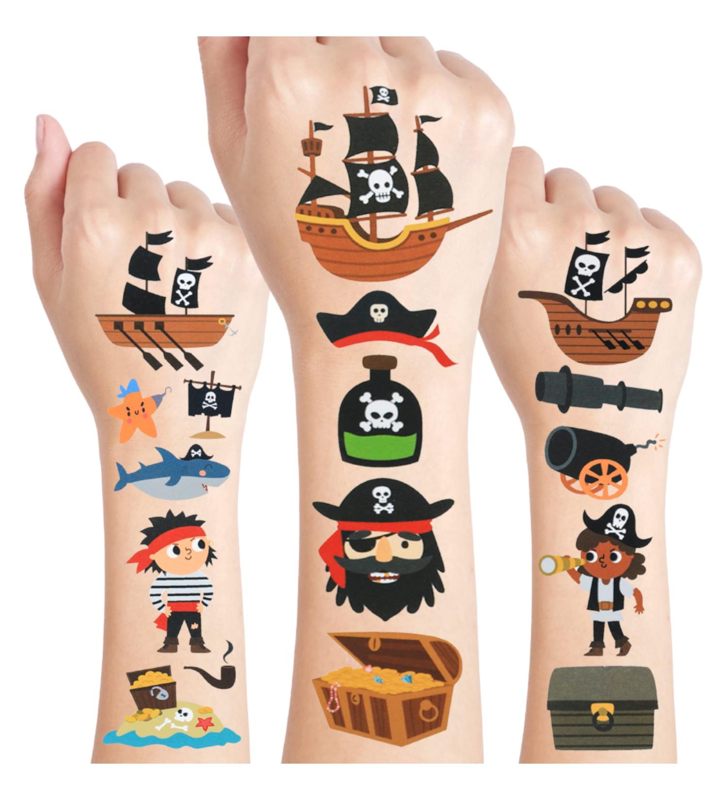 Pirate Temporary Tattoos - 24 Sheets | Birthday & Party Decorations - Buy Online on GoSupps.com
