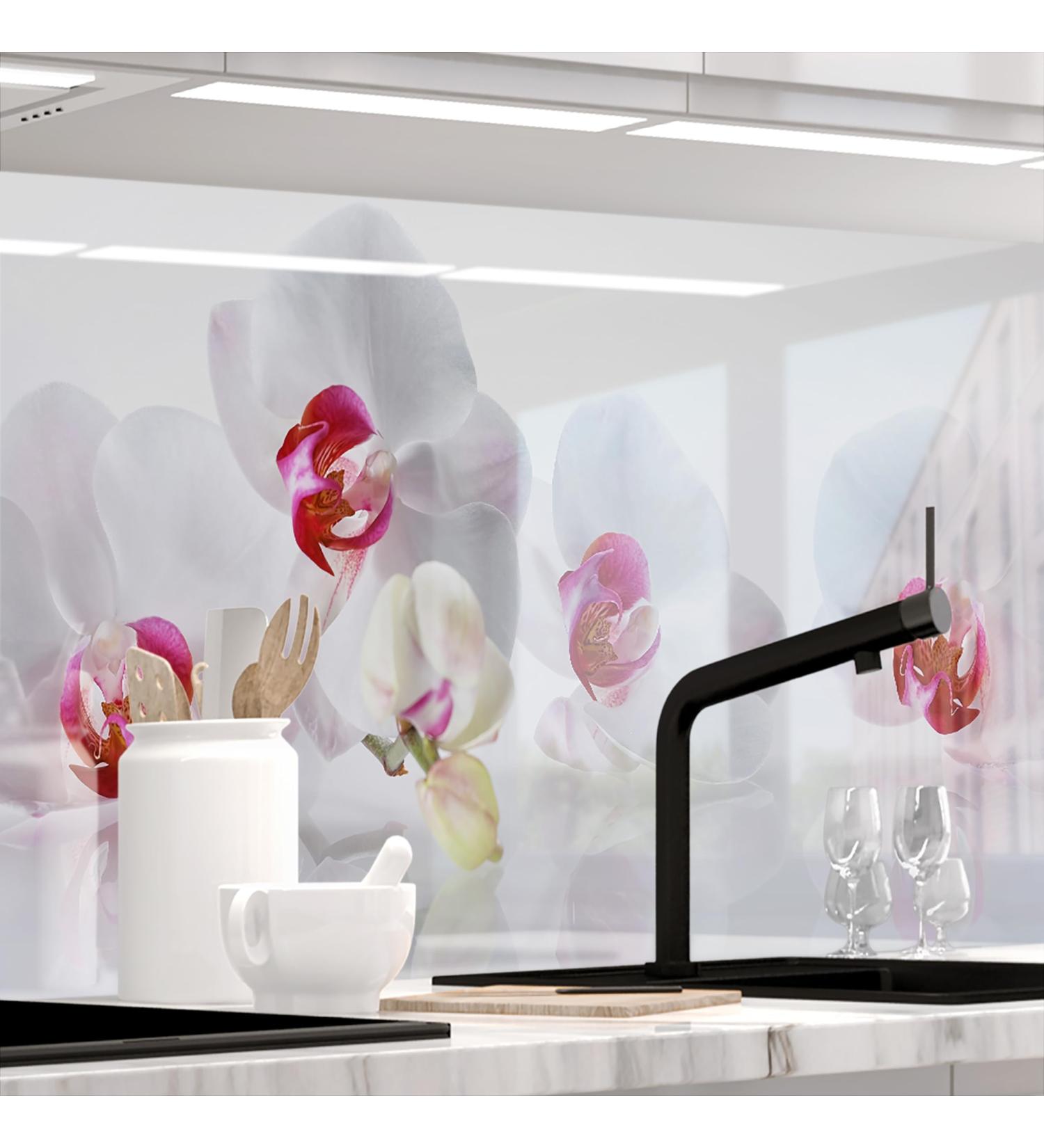 Shop Orchid Ensemble Self-Adhesive Kitchen Wall Stickers - Premium 60x280cm - International Shipping - Buy Online on GoSupps.com