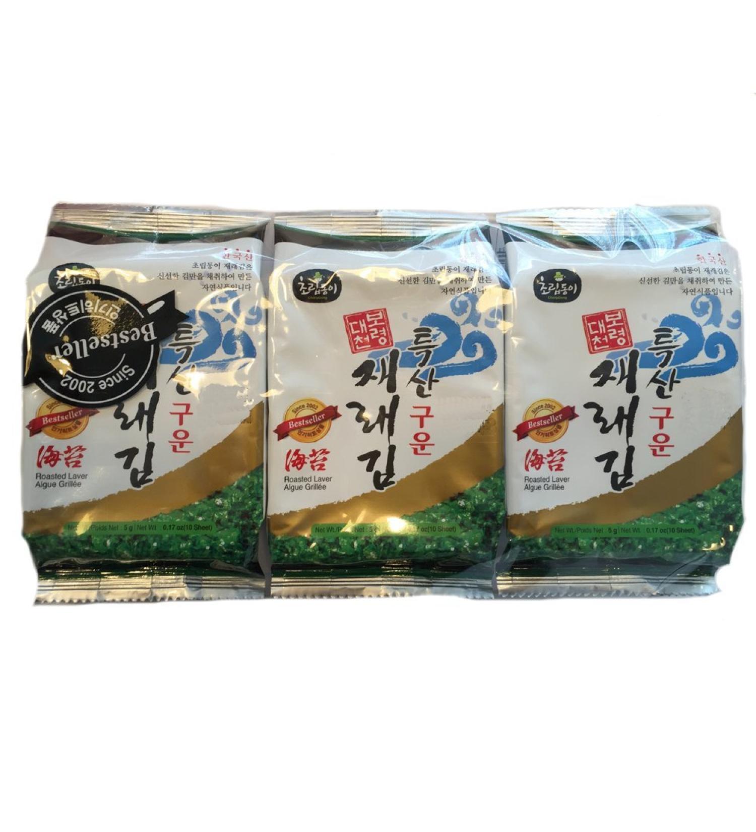 Choripdong Crispy Seaweed (Sesame Oil) (3 x 5g)