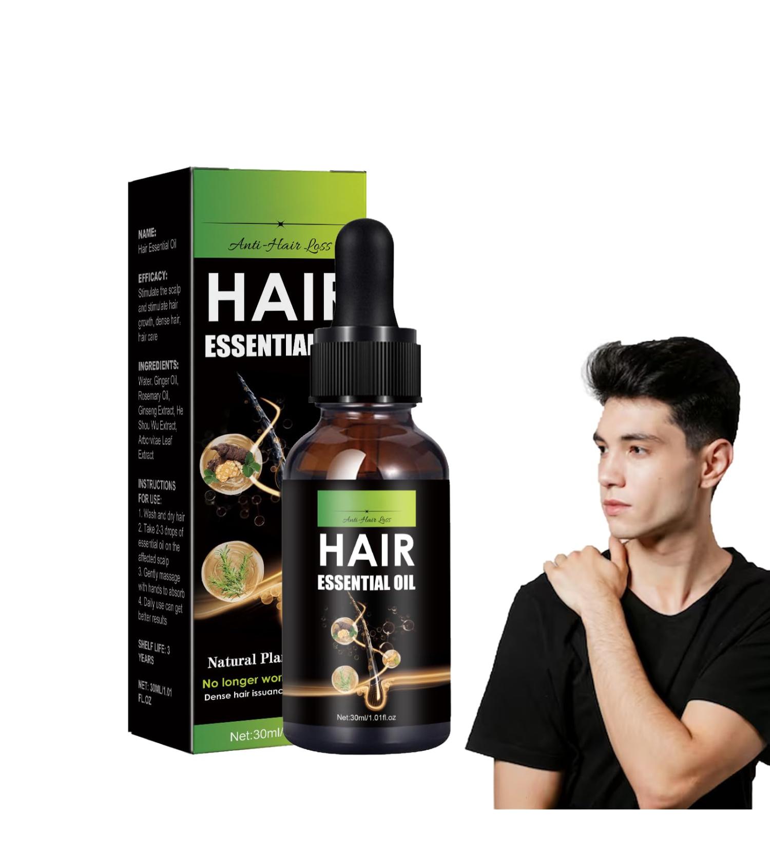 Hair Growth Oil Natural Hair Density Essential Oil Enhance Natural Hair Growth Intensity Repair Damaged Scalp and Hair No Scalp Irritation Hair Growth Serum for Hair Rapid Growth and Thickening - Buy Online on GoSupps.com