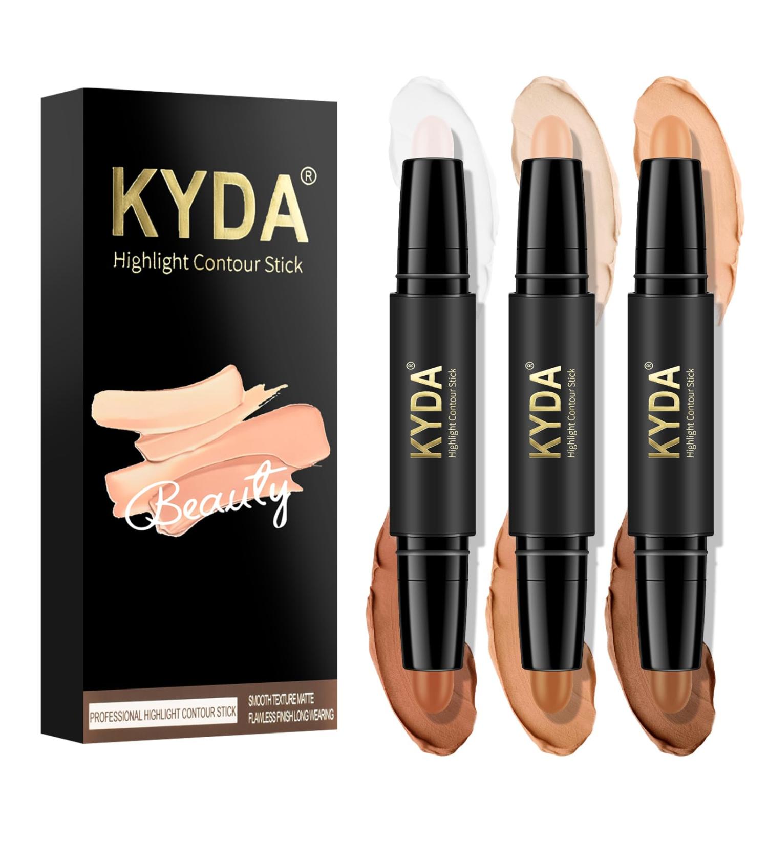KYDA 6 Colors Contour Stick 2 in 1 Body & Face Highlighter Set - 3 Pcs - Buy Online on GoSupps.com