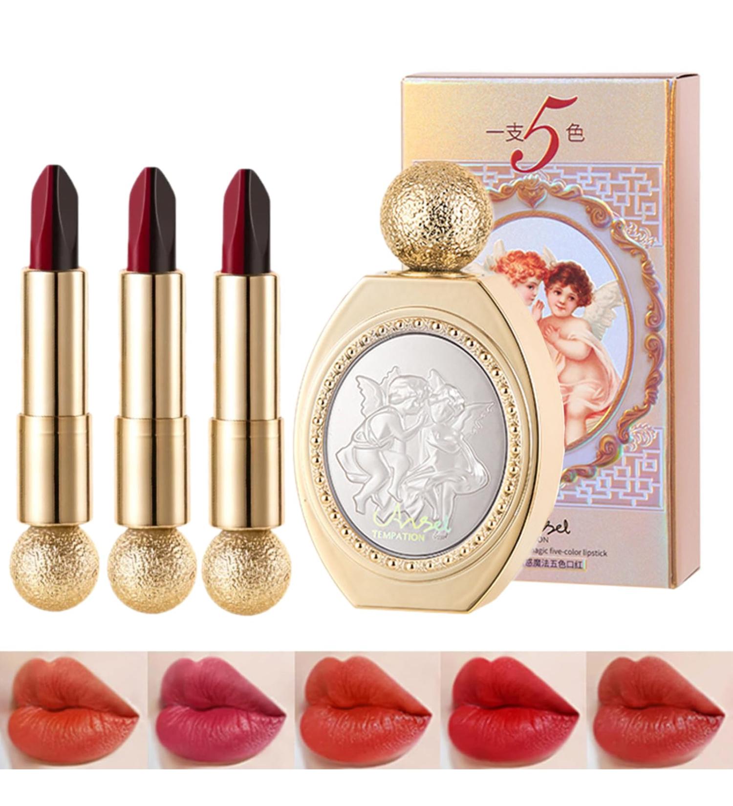 Buy Magic Color Changing Lipstick - 5 Colors in 1 Waterproof & Moisturizing - Matte Lip Balm Gloss Set for Women (3pc) - International Shipping Available - Buy Online on GoSupps.com