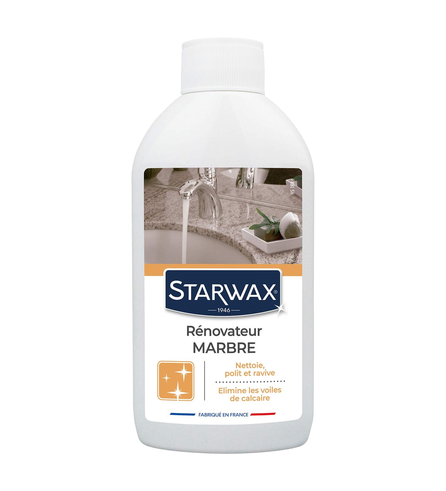 STARWAX - Shine restorer for marble and natural stones. Cleans revives and shines. Polishes and renovates shine. Removes lime veils. Made in France - 250 ml - Buy Online on GoSupps.com