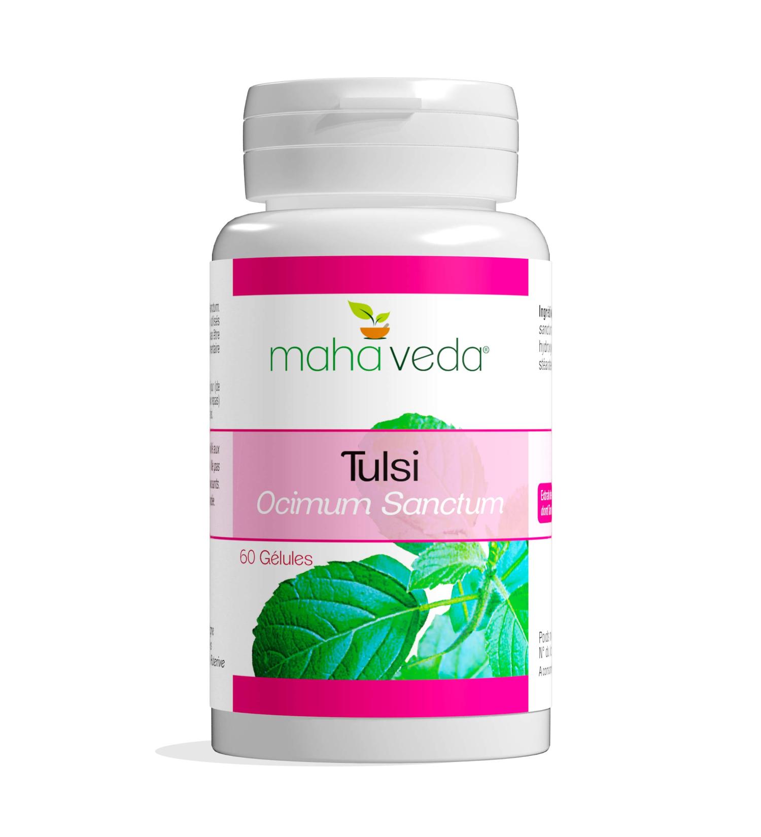 Tulsi Tulsi Capsules Titled in Tannins for Vitality - Vegan and Natural Food Supplement - Reinforced Dosage to 425mg - 60 Capsules - Buy Online on GoSupps.com