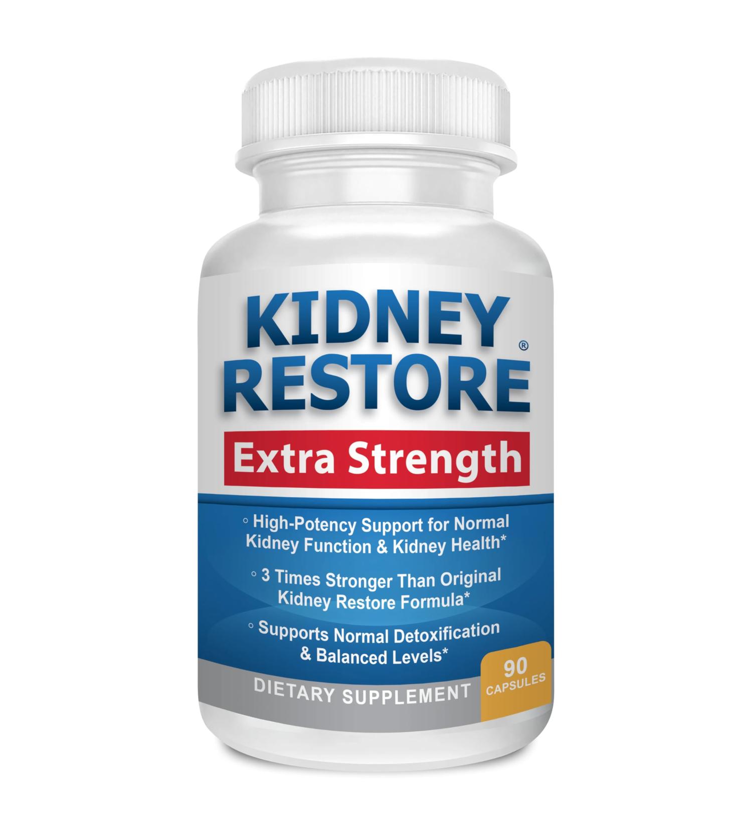 Kidney Cleanse Detox & Repair - Created by Kidney Health Expert Living w/Transplant - US Made Kidneys Support Supplement for Detox Flush Renal Vitamins & Renal Restoration 90 Capsules 90 Count (Pack of 1) - Buy Online on GoSupps.com