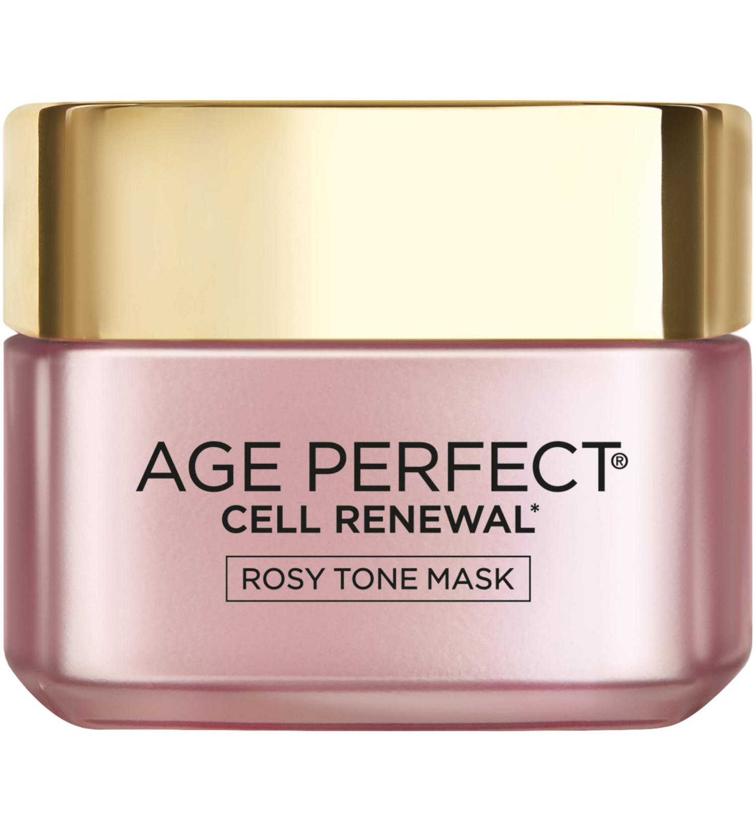 L'Oreal Paris Age Perfect Rosy Tone Face Mask with AHA & Imperial Peony 1.7 Oz | Radiant Skin Care - Buy Online on GoSupps.com