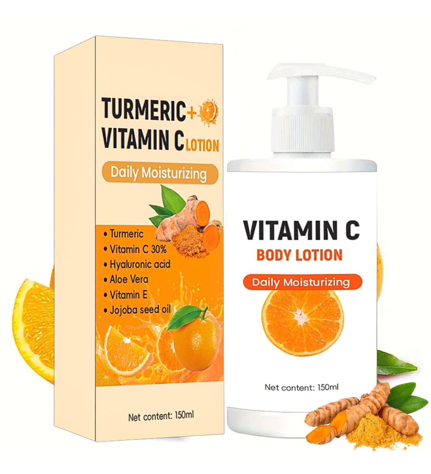 IZBEAUVO Vitamin C & Turmeric Body Lotion Turmeric Moisturizer Vitamin c Body Cream Brightening Body Lotion Moisturizing Body Lotion for Dry Skin Remove Dark Spots Large-capacity 150ml - Buy Online on GoSupps.com