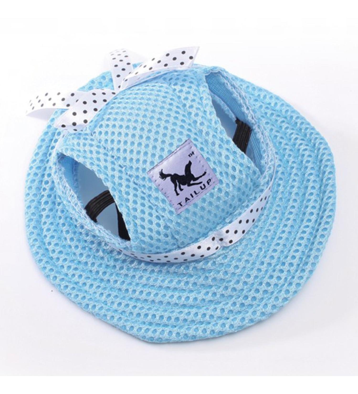 BBEART pet hats casual sun hat with visor for small dogs medium -sized dogs large dogs (L blue for girls) L blue for girls