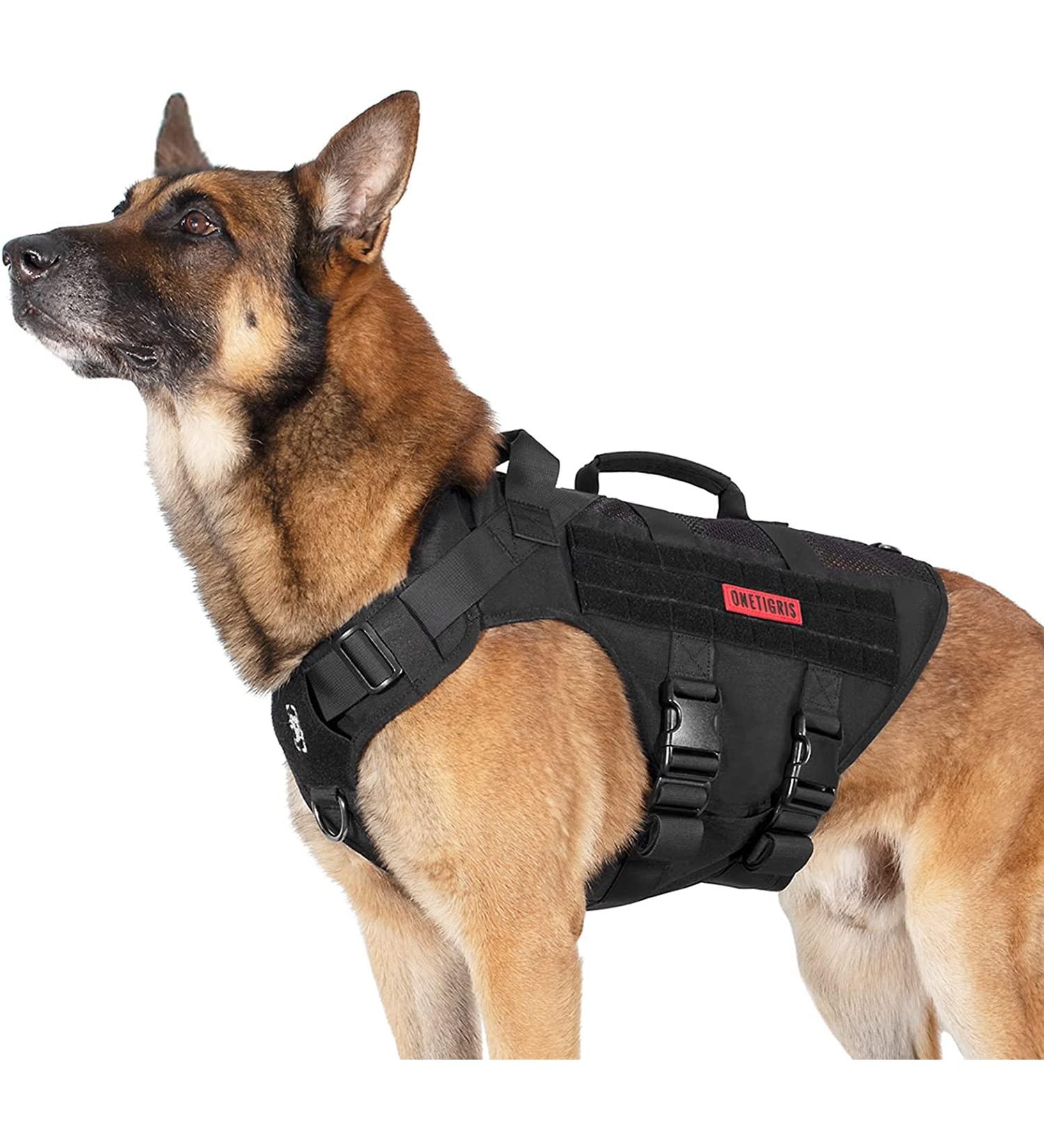 Oneigris No-Pull Dog Harness - Aire Mesh Adjustable Safety Vest for Large/Medium Dogs - Ultra Breathable with 2 Handles - Black XL (Neck: 51-74cm Breast: 79-102cm) - Buy Online on GoSupps.com