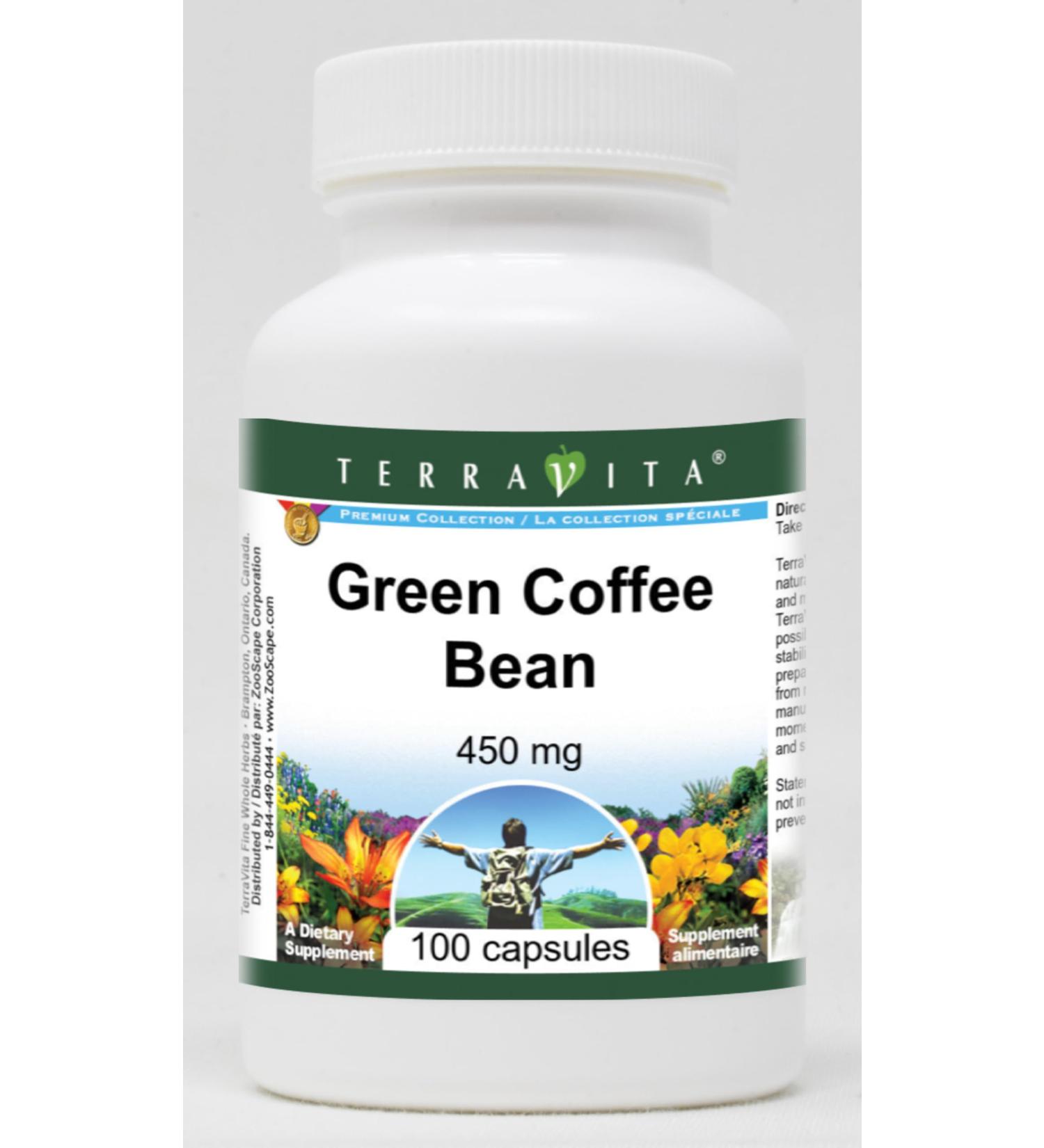 Green Coffee Bean - 450 mg (100 Capsules ZIN: 513655) - 3 Pack - Buy Online on GoSupps.com