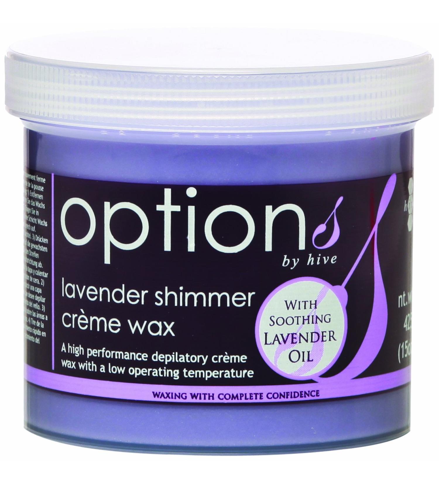 Hive Options Lavender Shimmer Cream Wax with Soothing and Calming Properties 425g