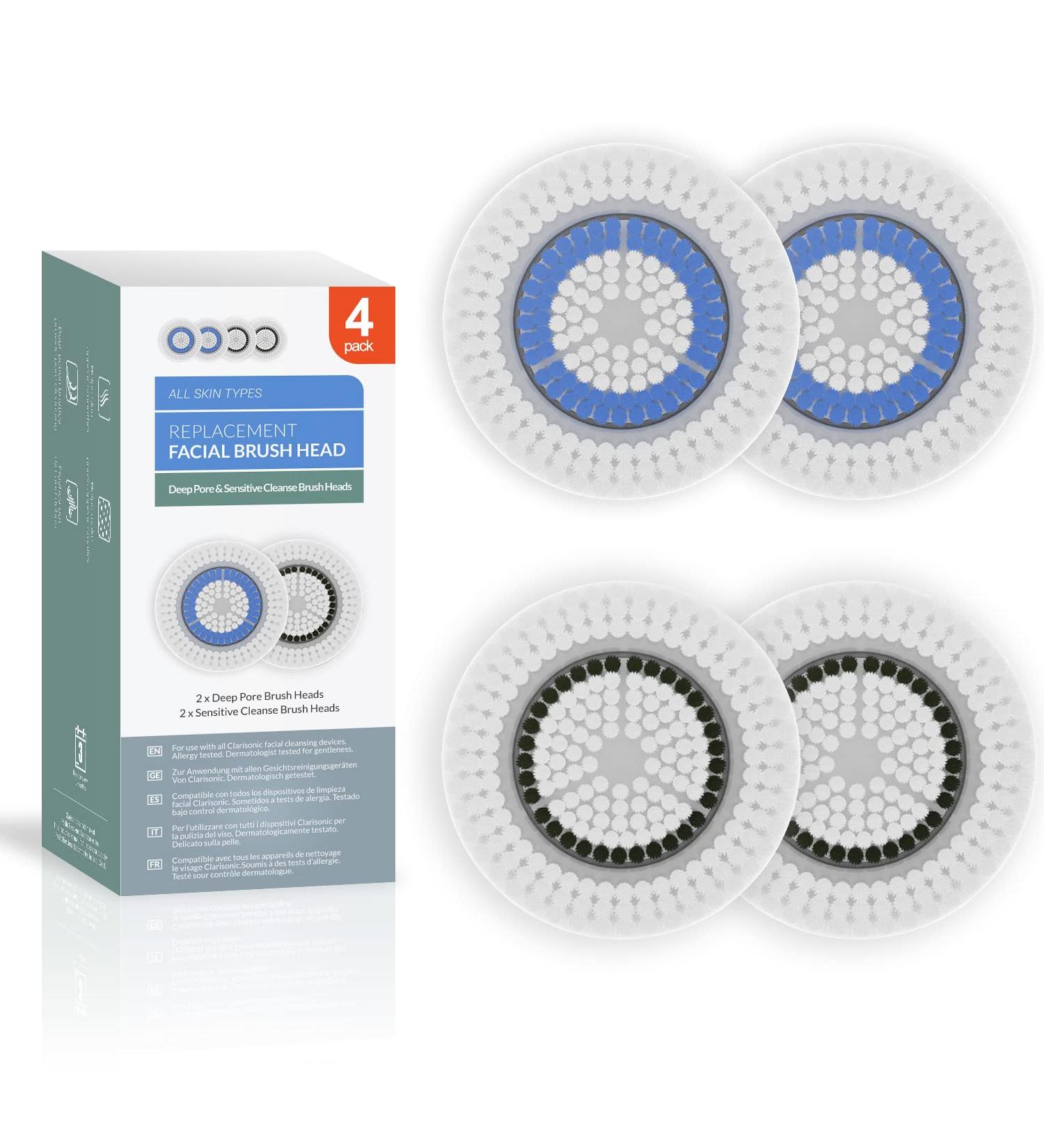 Brushmo Replacement Facial Cleansing Brush Heads (4-Pack) - Compatible and Effective - Buy Online on GoSupps.com