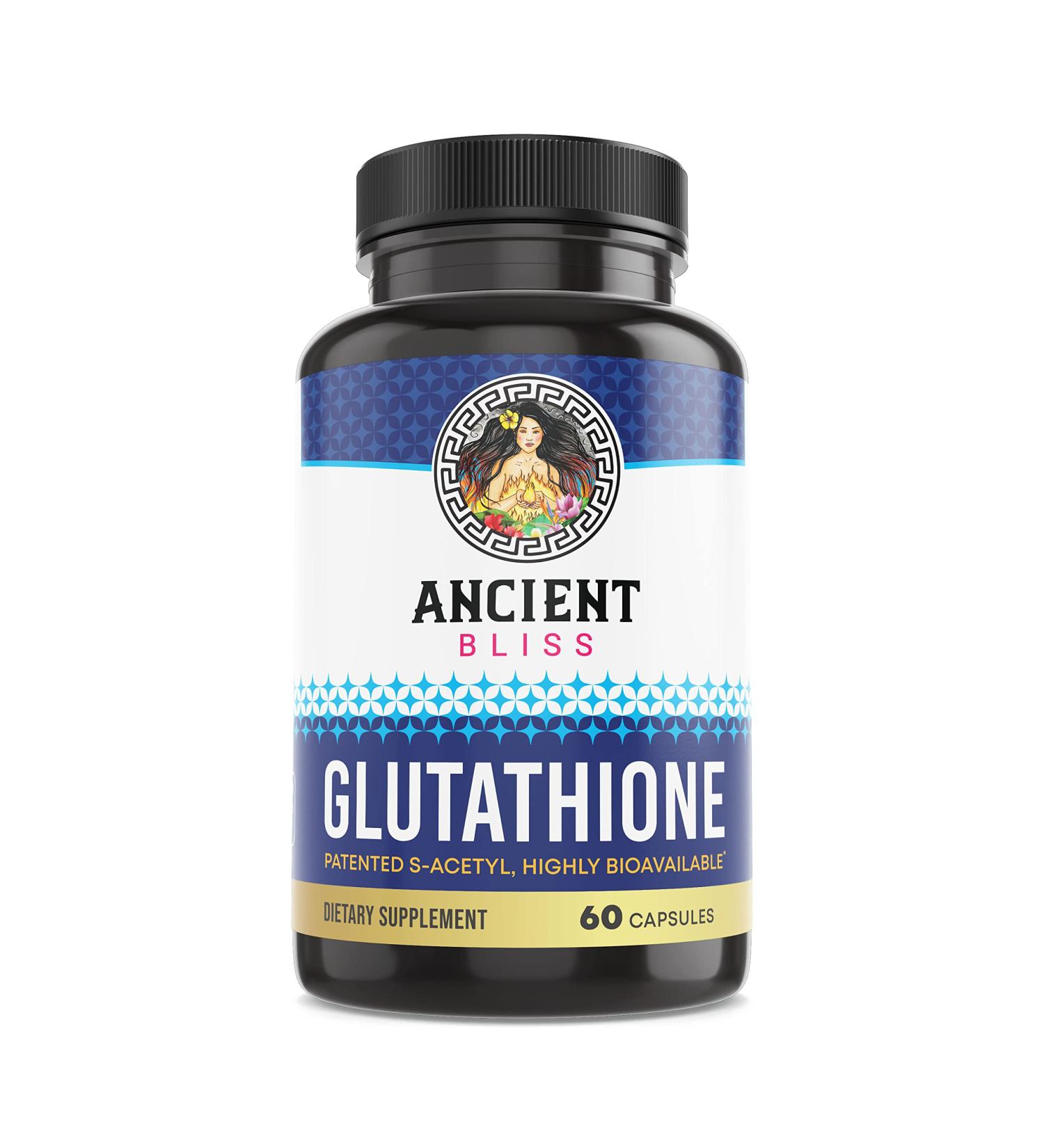Ancient Bliss S-Acetyl Glutathione Supplement | Cellular Antioxidant & Immune Support | Joint Support for Men & Women (60 Capsules - Buy Online on GoSupps.com