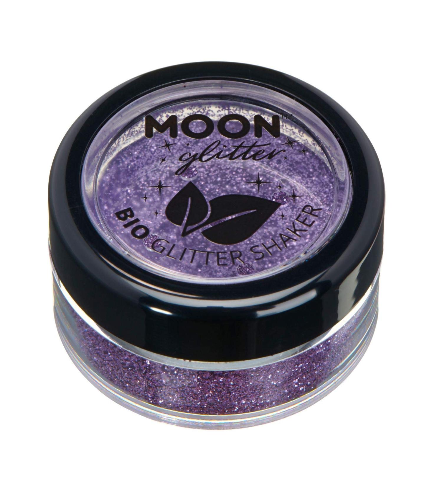 Biodegradable Lavender Eco Glitter Shaker by Moon Glitter - 5g | Cosmetic Bio Festival Makeup for Face, Body, Nails, Hair, & Lips - Buy Online on GoSupps.com