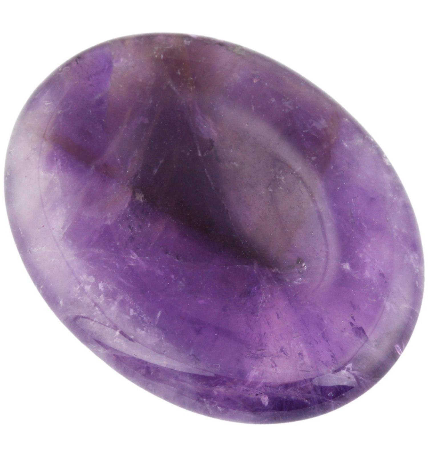 MookaiTedecor Amethyst Thumb Stones - Healing Crystal Massage Stones for Reiki (Pack of 2 45x35x8mm) - International Shipping Available - Buy Online on GoSupps.com