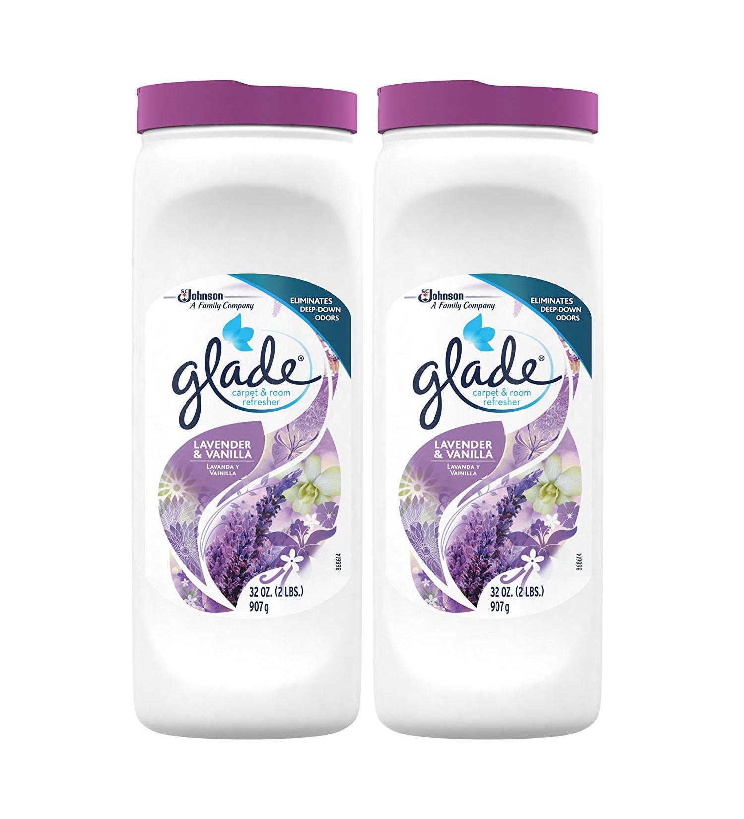 Glade Carpet and Room Powder, Lavender and Vanilla, 32-Ounce 2-Pack