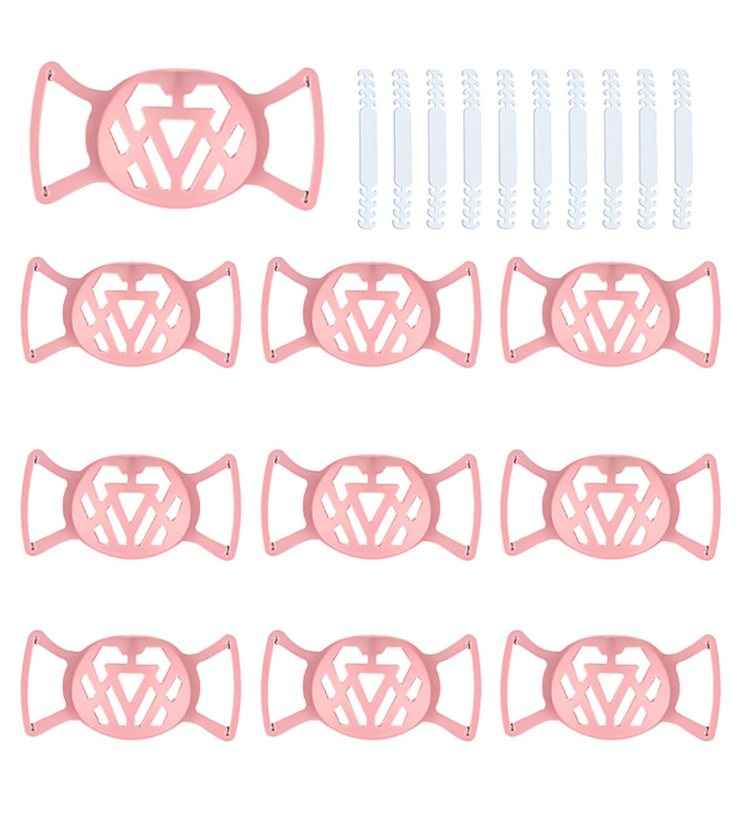 10 Pink Mask Holders for Children - Reusable Washable Ear Loop Support Frame - Buy Online on GoSupps.com