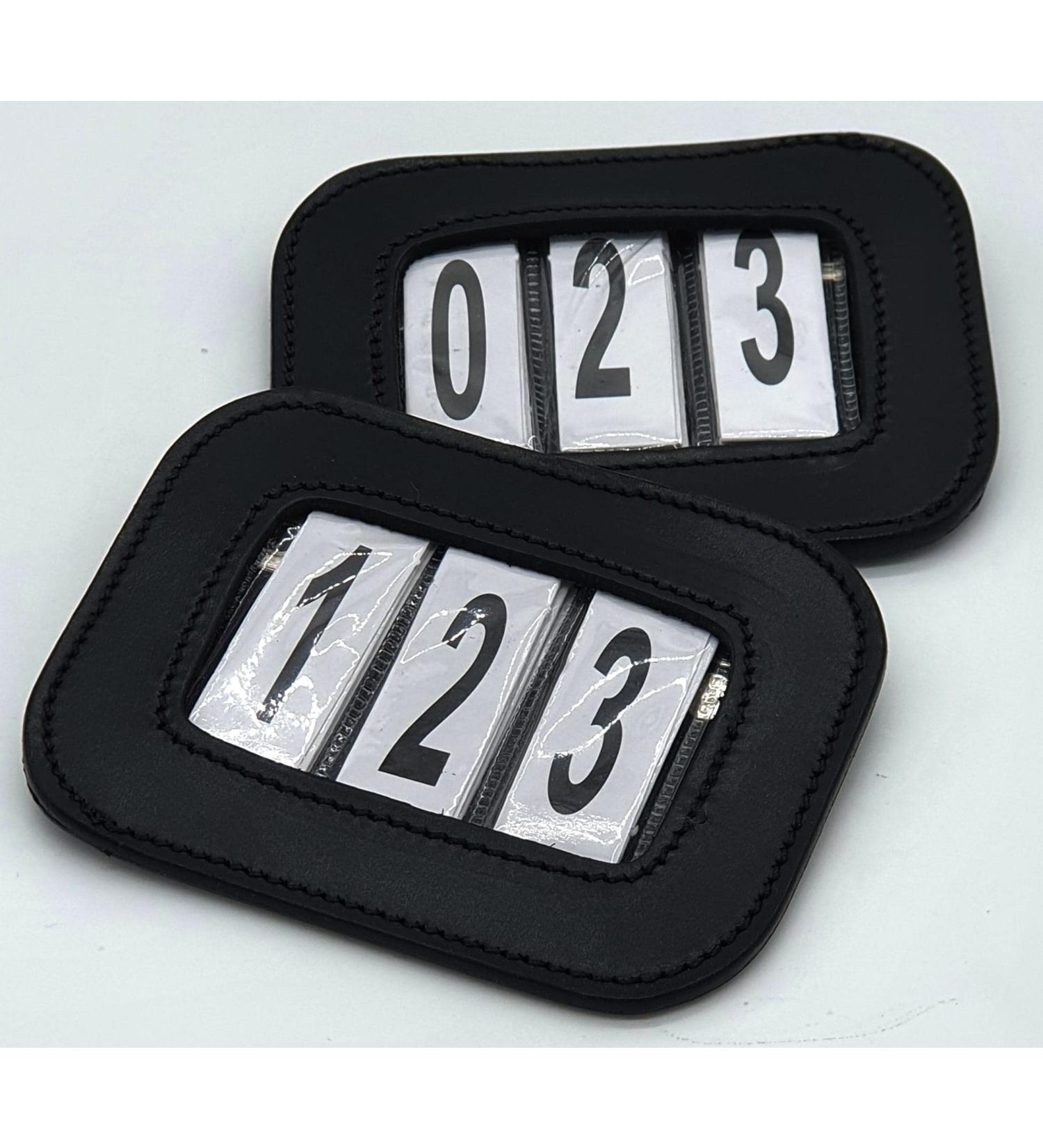 Buy Tournament Head Numbers - Smooth Leather Black Insert Pair (2 Pieces) | Ideal for Sports & Tournaments | Fast International Shipping - Buy Online on GoSupps.com
