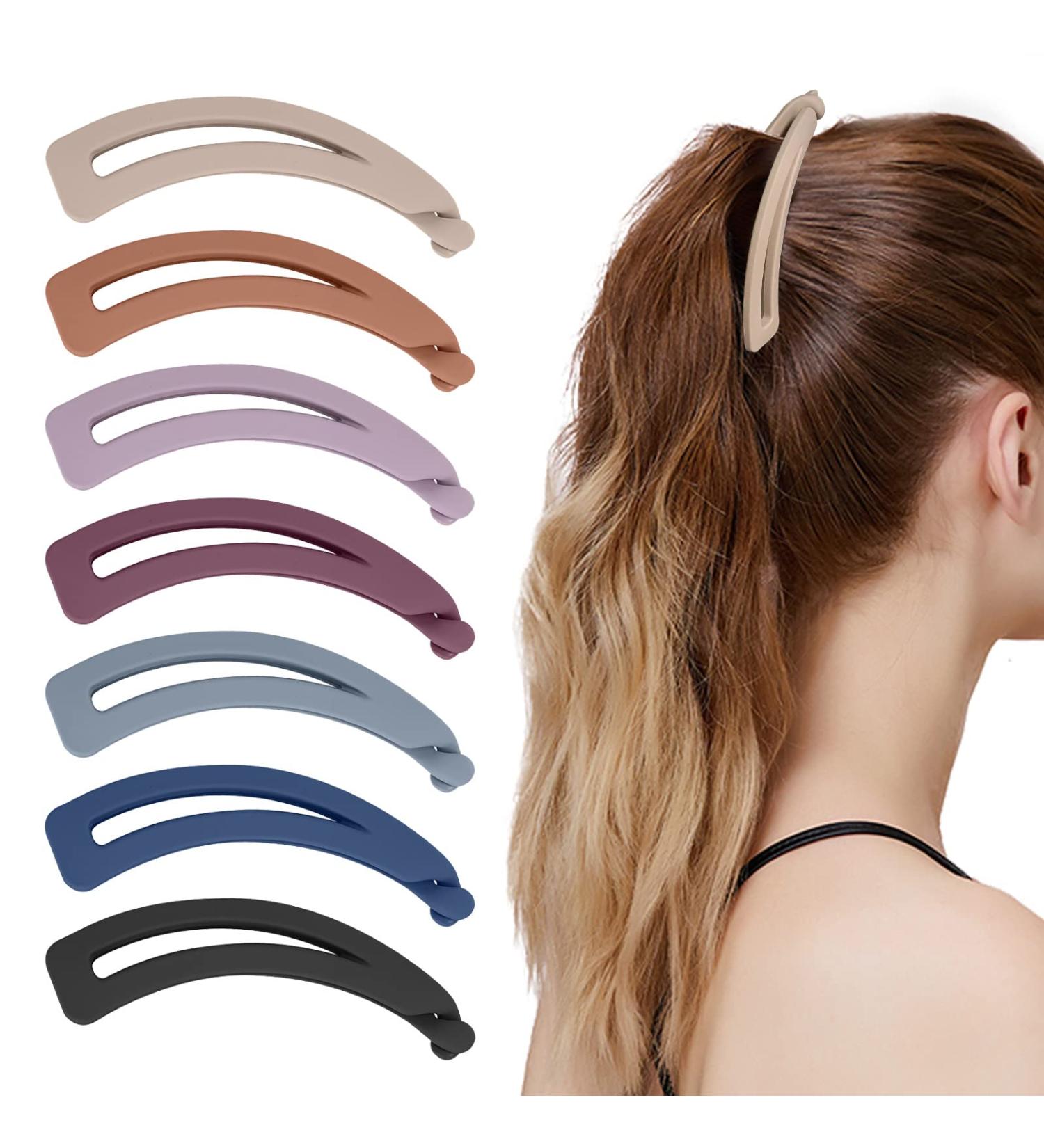7pcs Matte Banana Hair Clips for Thick Hair - Strong Holder Ponytail Clips for Women - No Slip Fashionable Beauty Clamp - Buy Online on GoSupps.com