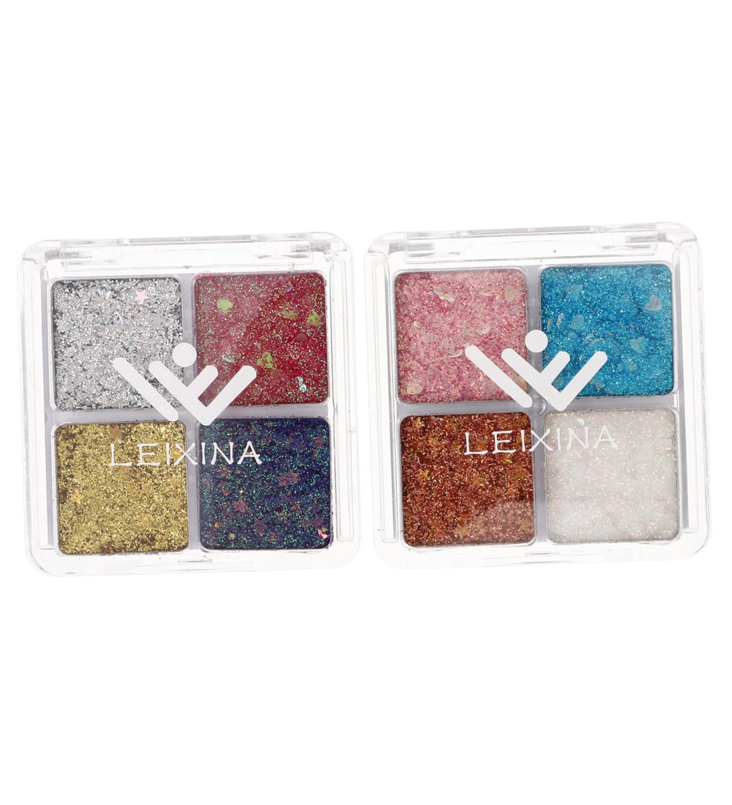 Gogogmee 2pcs Glitter Eye Makeup Sparkle Eyeshadow Eye Shadow Makeup Eyeshadow Palette Makeup Eyeshadow Plate - Buy Online on GoSupps.com