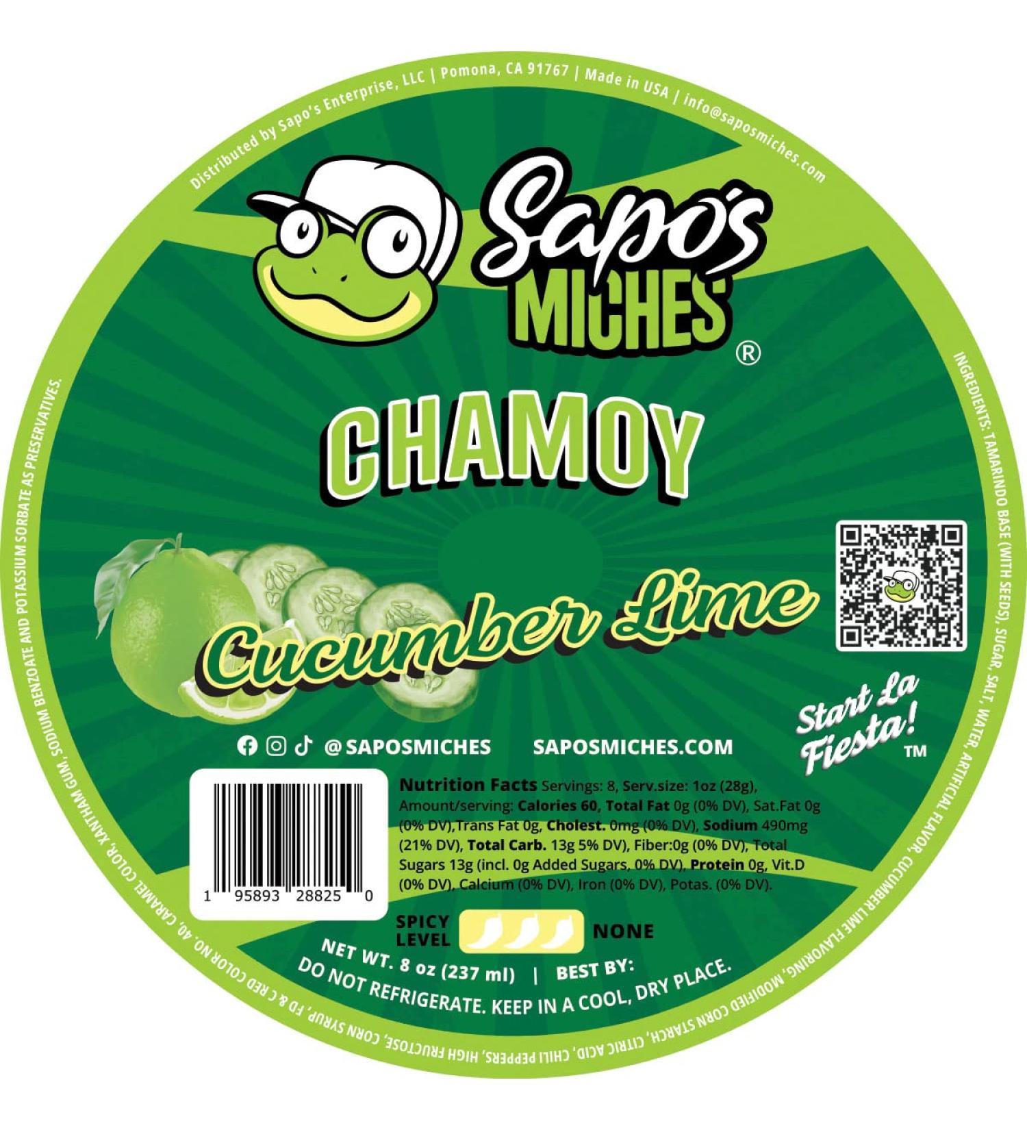 Sapo s Miches Chamoy Paste Sauce - Cucumber Lime Candy Dip 8 oz | Perfect for Drinks - Buy Online on GoSupps.com