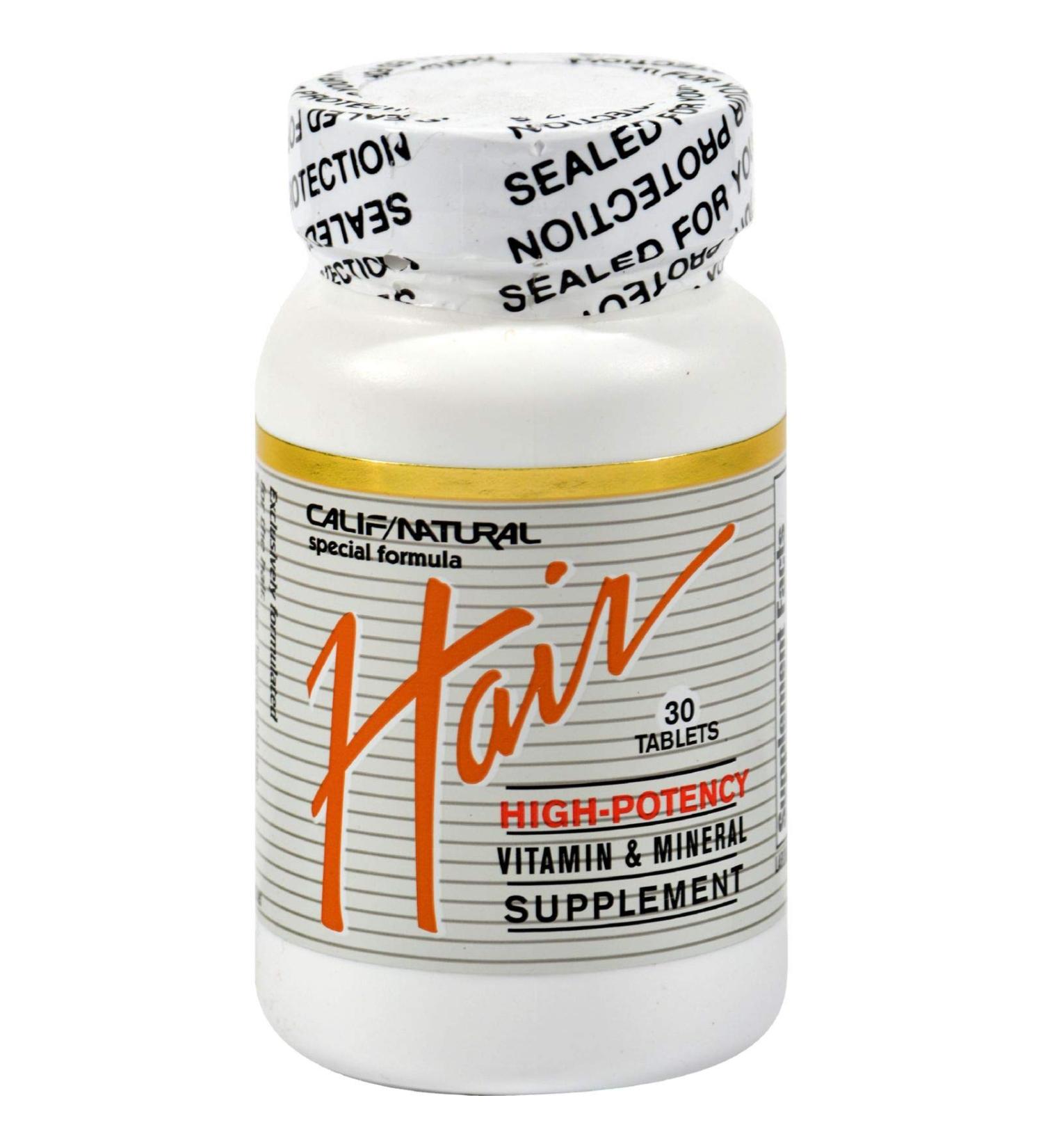 California Natural Hair Vitamin & Mineral 30 Tab