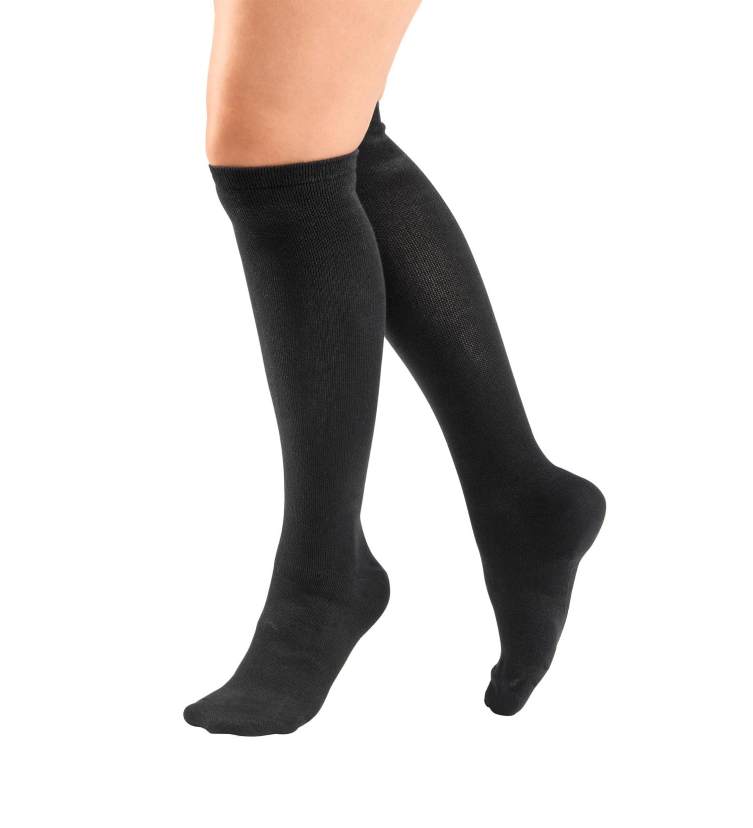 Buy Travel Knee Socks - Black 2 Pairs (Size 35/38) | Comfortable & Supportive for International Shipping - Buy Online on GoSupps.com