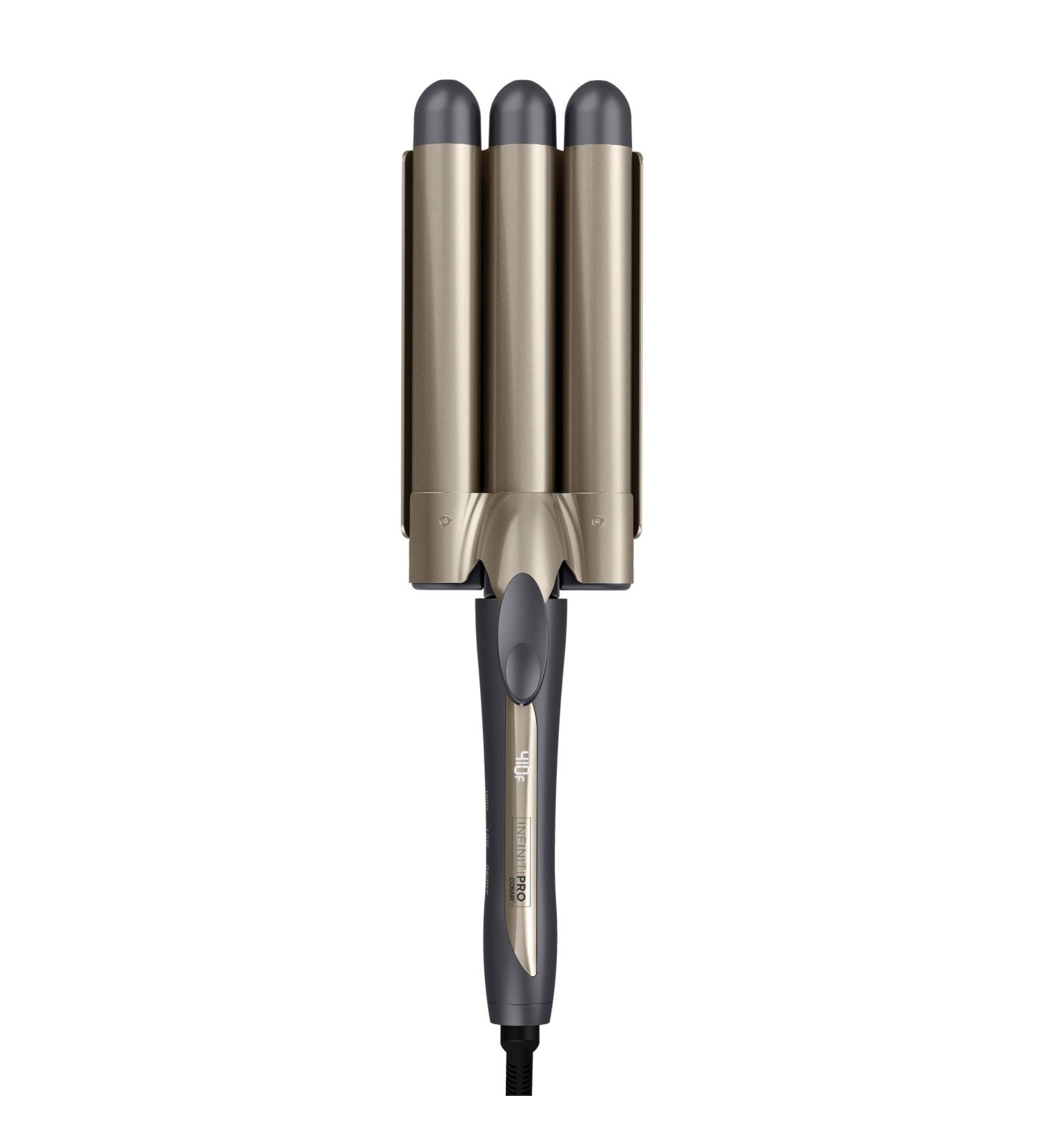 INFINITIPRO by CONAIR 3 Barrel Curling Iron - Create Long-Lasting Beachy Waves for Medium to Long Hair - Black 1-Inch Hair Waver - International Shipping Available - Buy Online on GoSupps.com