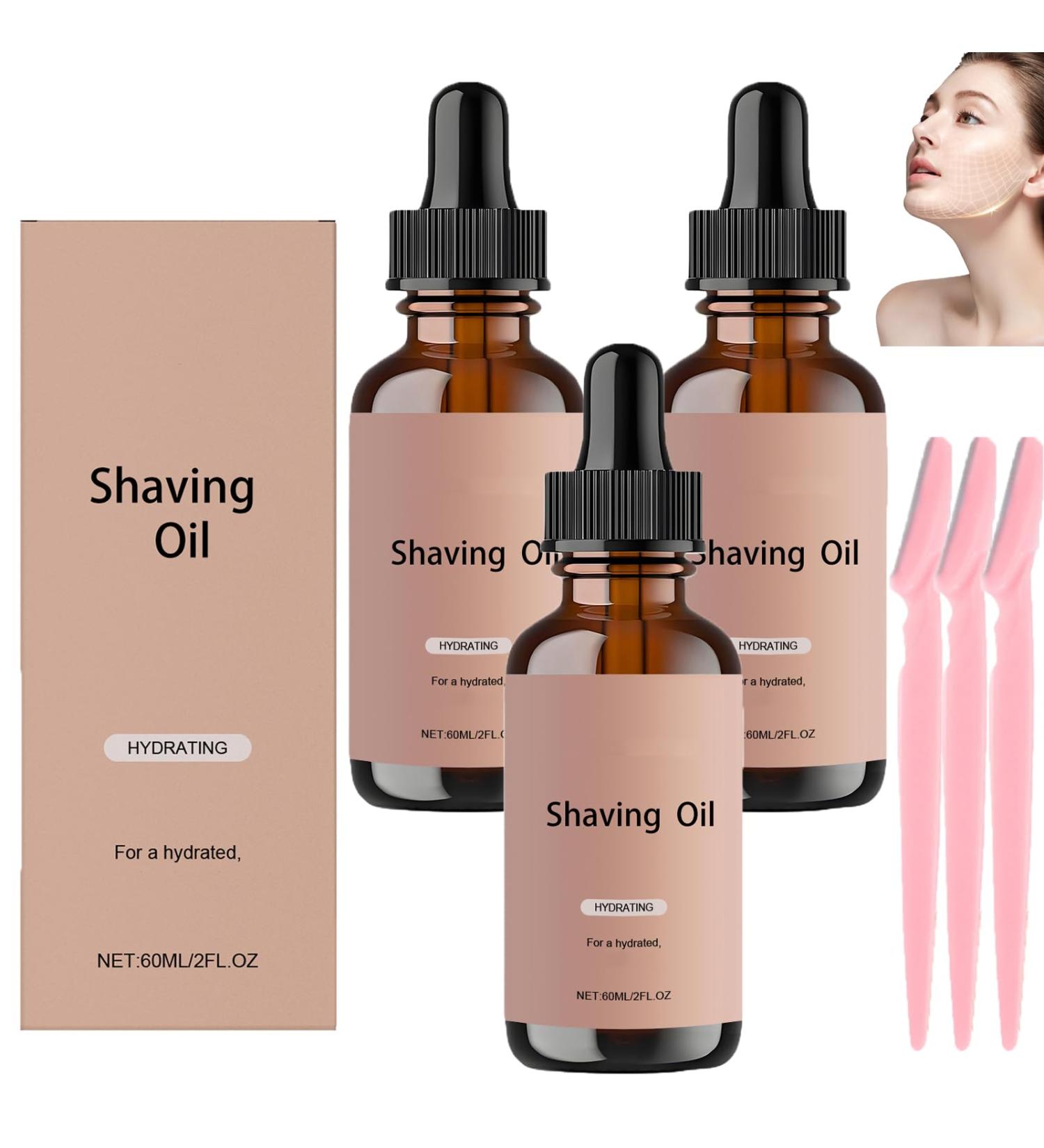  homomdy Dermaplaning Moisturizing Shaving Oil for the Face Soothing Essential Oil for Hair Removal with Vitamin E Reduces Hair Growth and Dryness Deeply Moisturizes and Soothes (3 pcs) - Buy Online on GoSupps.com