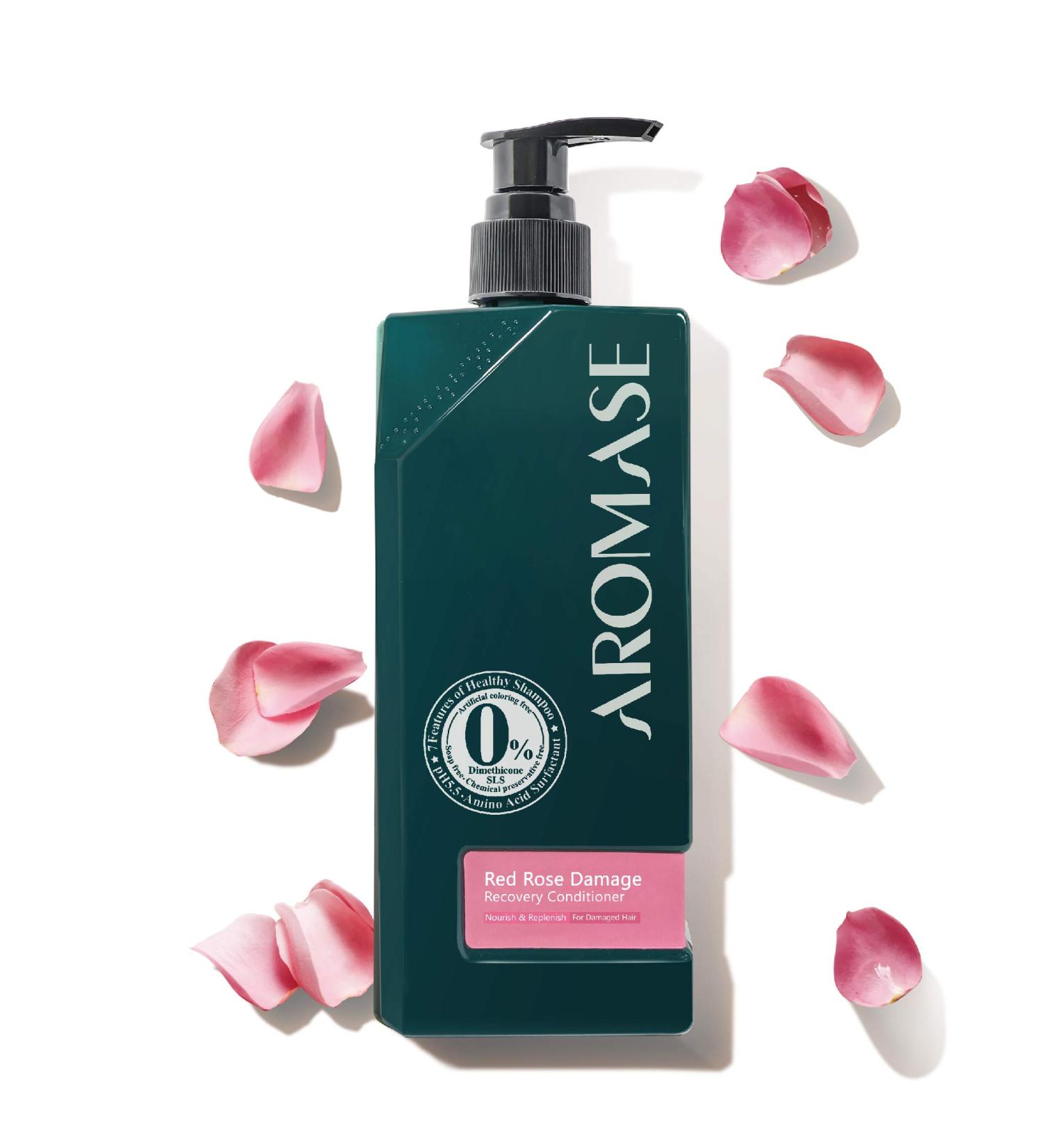 Aromase Red Rose Damage Recovery Conditioner | Detangle Frizzy Hair with Damask Rose & Jojoba Oil | Hydrate & Strengthen Hair International Shipping - Buy Online on GoSupps.com