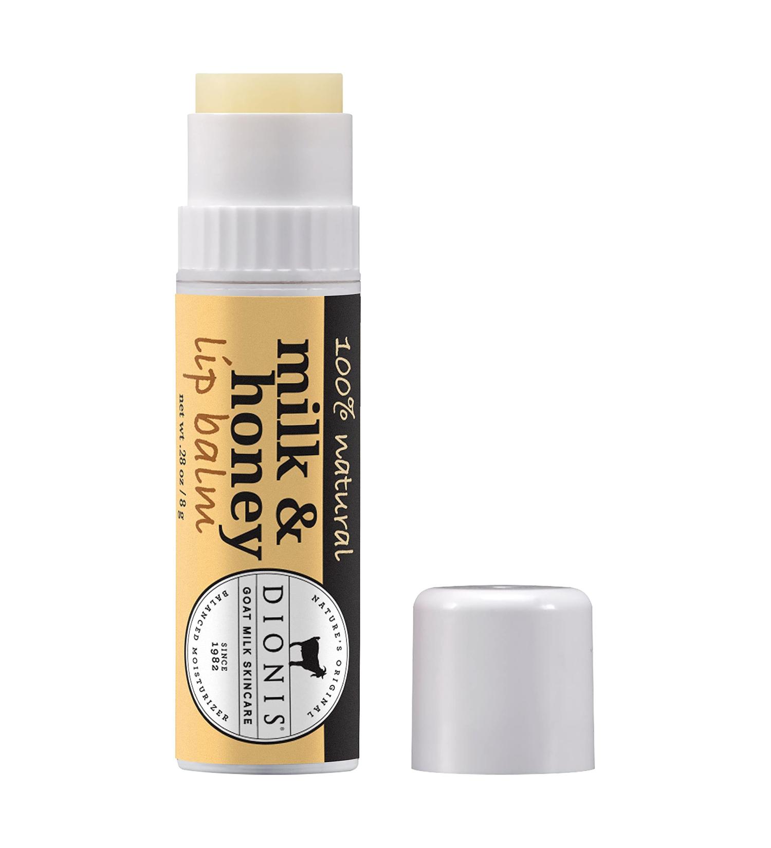 Dionis - Goat Milk Skincare Milk and Honey Scented Lip Balm (0.28 oz) - Made in the USA - Cruelty-free and Paraben-free - Buy Online on GoSupps.com