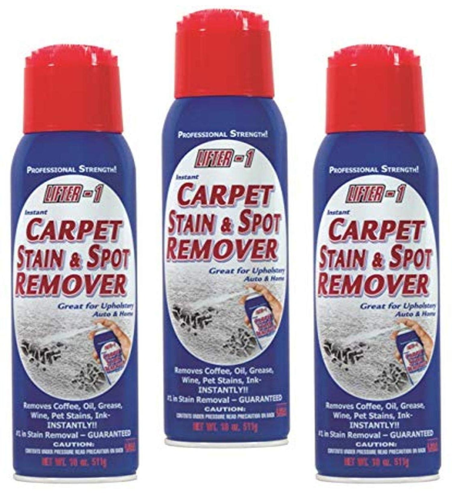 LIFTER-1 Carpet Stain & Spot Remover 3 -Pack for Tough Stains Such as Oil  Grease  Cola  Wine & Pet Stains - Buy Online on GoSupps.com