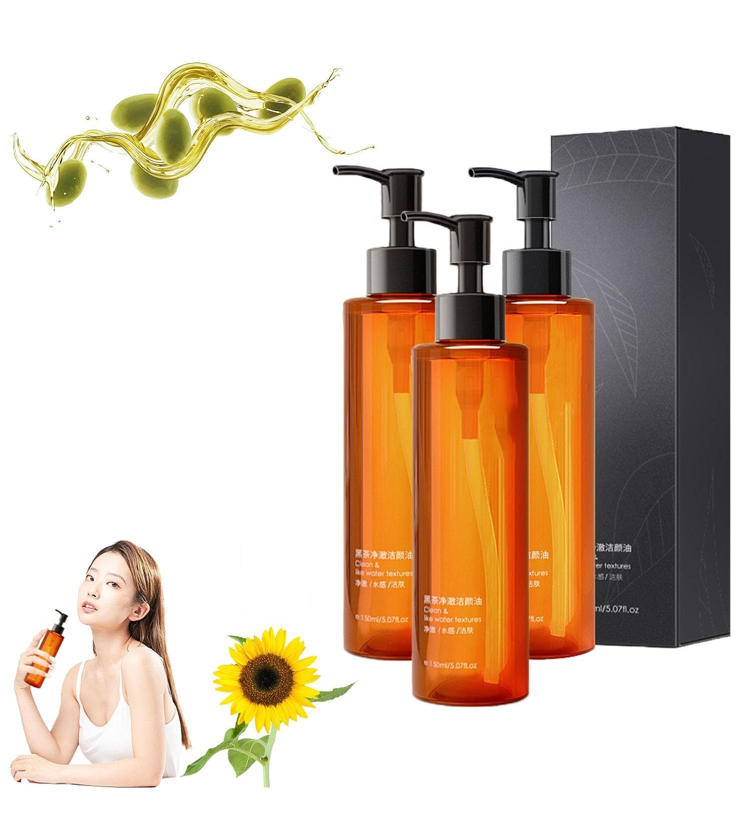 Black Tea Makeup Remover Cleansing Oil Facial Cleansing Oil Black Tea Anti-Aging Cleansing Oil Deep Cleansing Oil Refreshing Non-Greasy Makeup Remover Oil - Buy Online on GoSupps.com