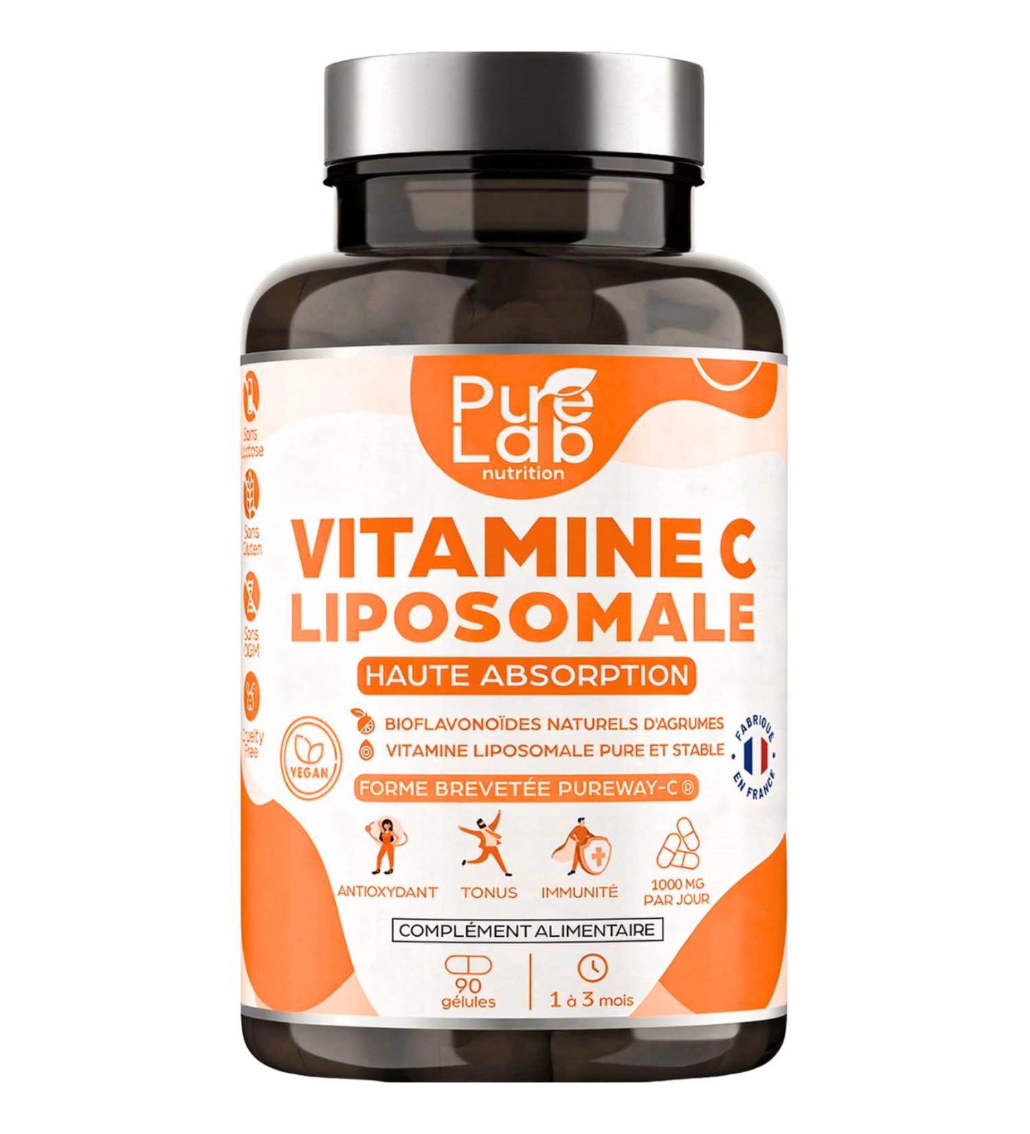Vitamine C Liposomale 1000mg - Haute Absorption - Immunit Antioxydant Tonus - Formule Brevet e PureWay - Sans Lactose Sans Gluten - Fabriqu en France - 90 g lules Cure de 1 3 mois - Buy Online on GoSupps.com