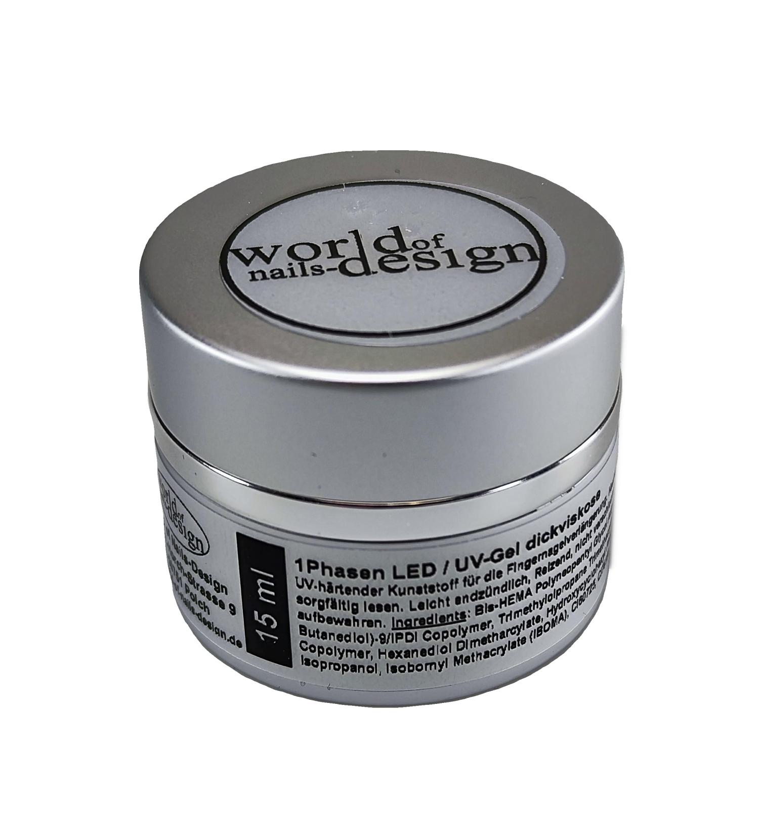 World of Nails Design Premium 1Phase Gel - Thick Viscosity with UV Protector | 15ml - International Shipping Available - Buy Online on GoSupps.com