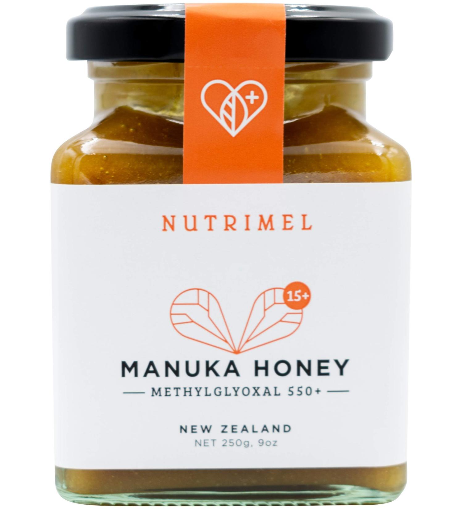 NUTRIMEL Manuka Honey 15+ (MGO 550+) - Glass jar (250 g) - New Zealand origin - 100% Tested and certified - Buy Online on GoSupps.com